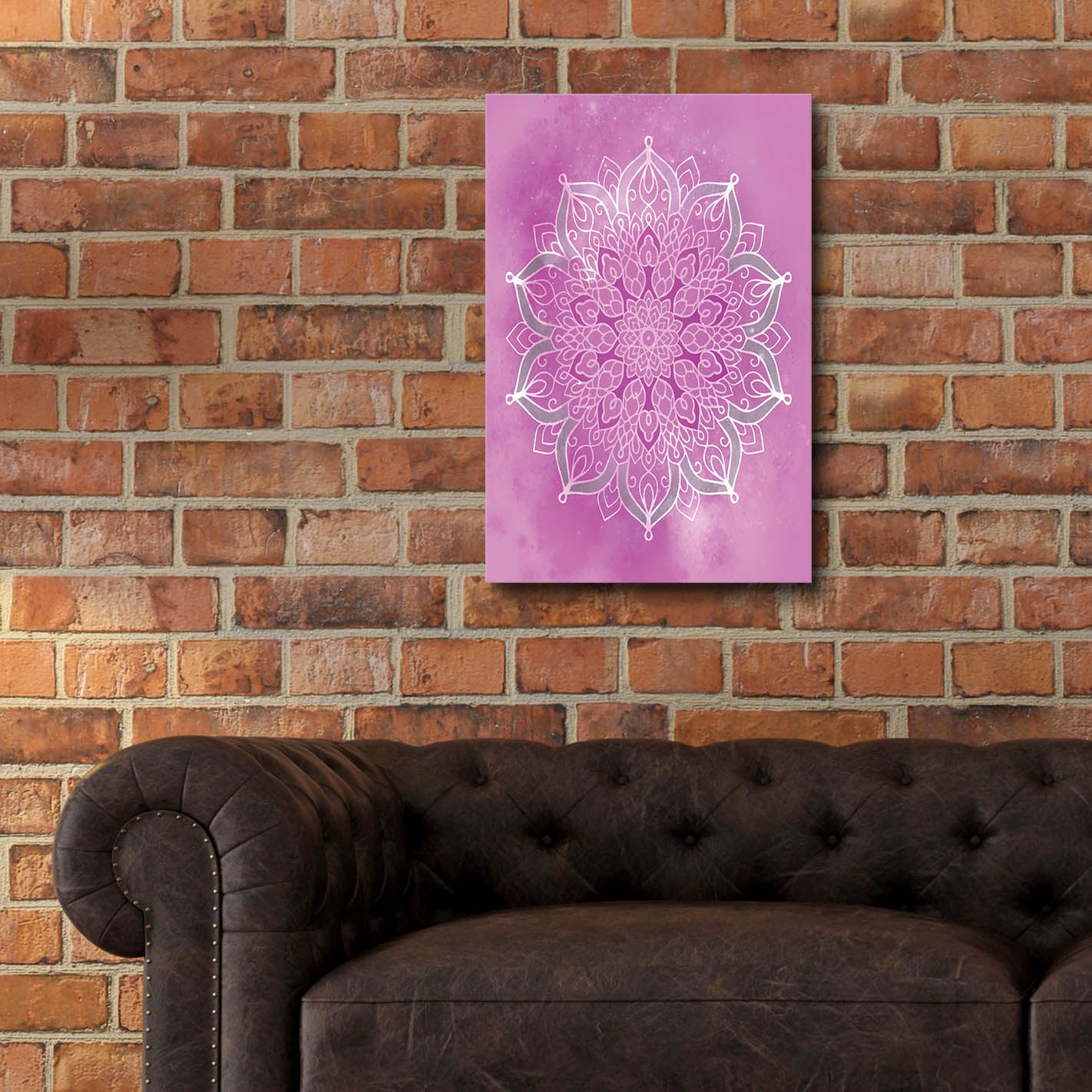 Epic Art 'Purple Mandala Stars' by Sabrina Balbuena, Acrylic Glass Wall Art,16x24