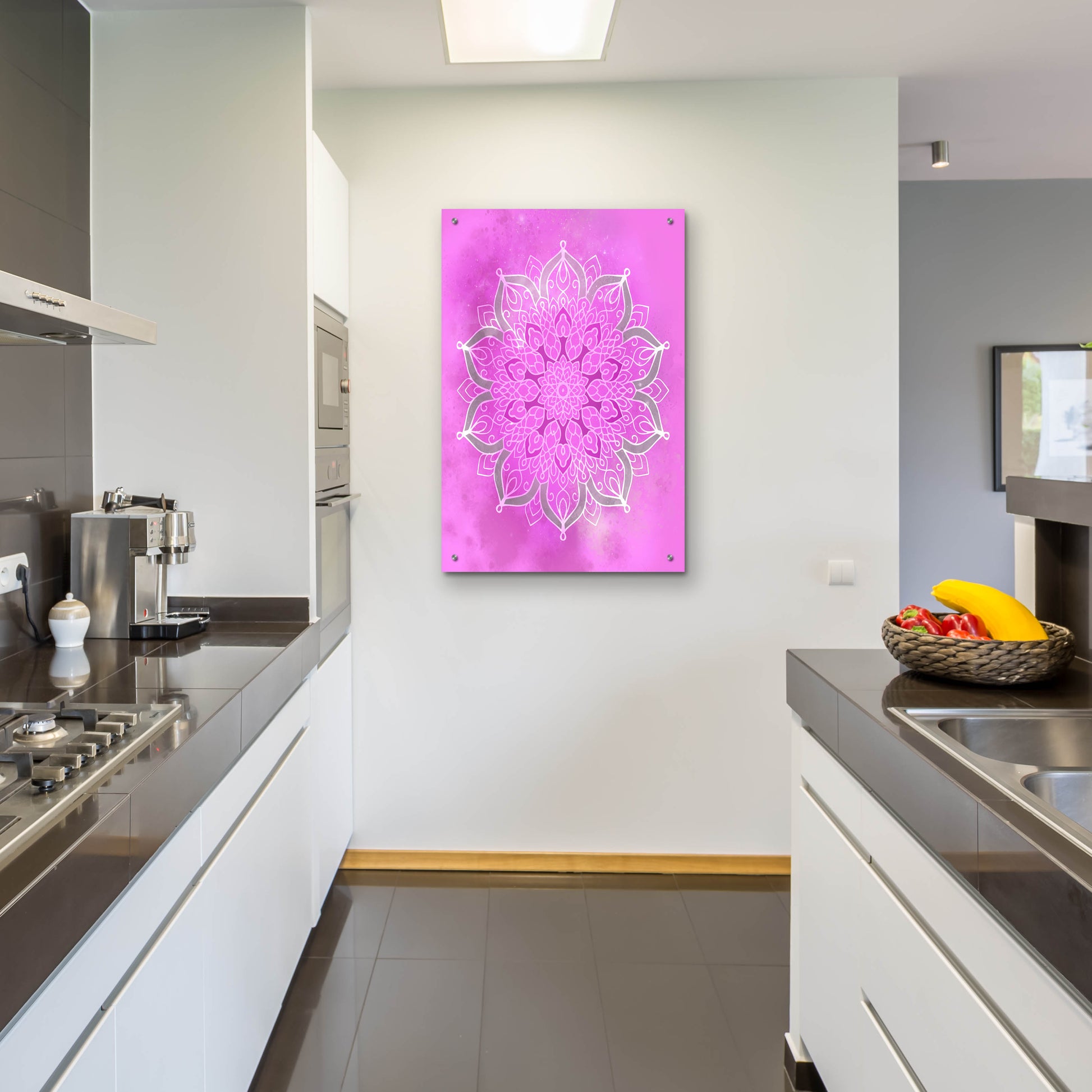 Epic Art 'Purple Mandala Stars' by Sabrina Balbuena, Acrylic Glass Wall Art,24x36