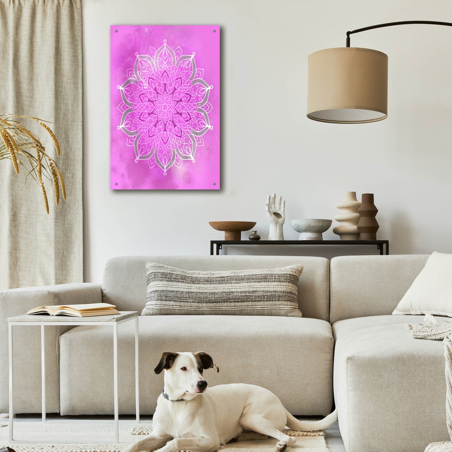 Epic Art 'Purple Mandala Stars' by Sabrina Balbuena, Acrylic Glass Wall Art,24x36