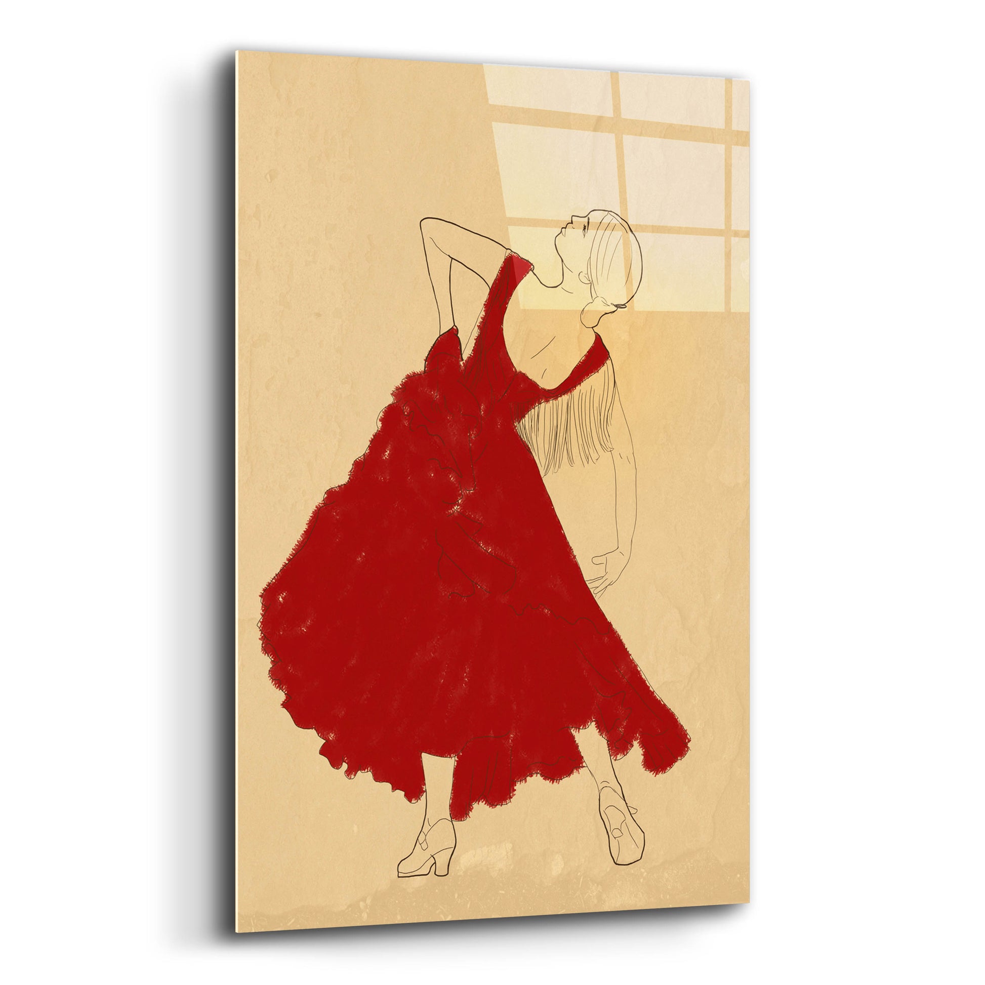 flamenco dancer in red dress painting Modern Red Dress Flamenco Dancer Abstract Painting My Modern Art