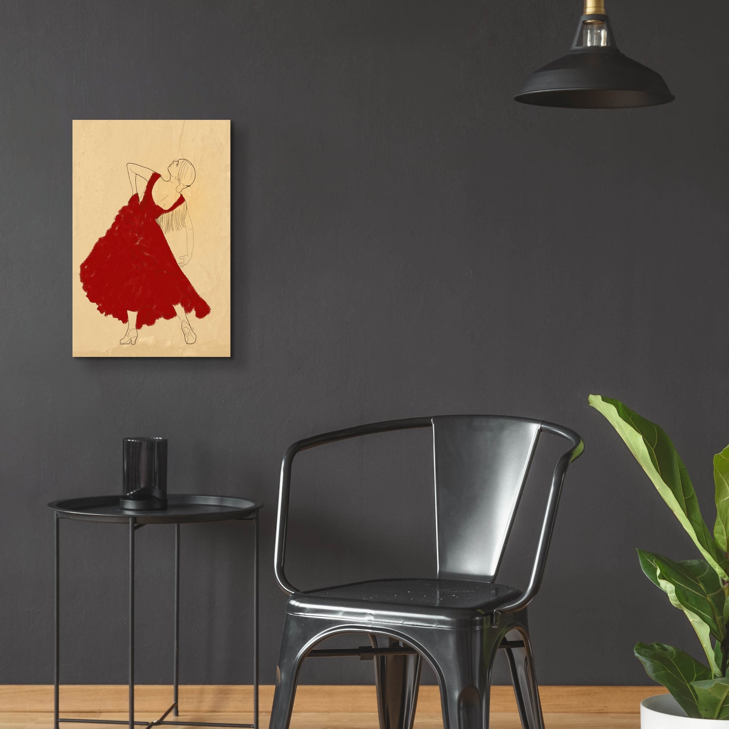 Epic Art 'Spanish Flamenco Woman Dancer In A Red Dress' by Sabrina Balbuena, Acrylic Glass Wall Art,16x24