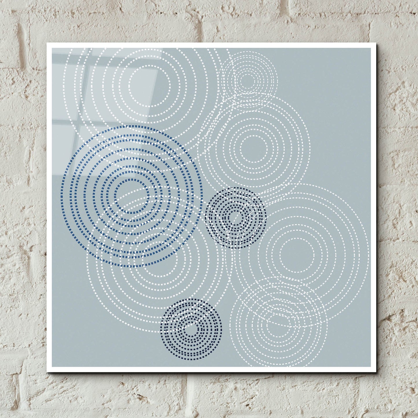 Epic Art 'Blue Big Abstractred Woven Circles' by Sabrina Balbuena, Acrylic Glass Wall Art,12x12