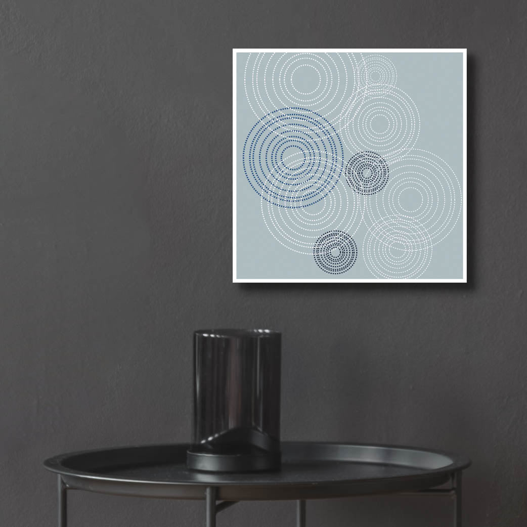 Epic Art 'Blue Big Abstractred Woven Circles' by Sabrina Balbuena, Acrylic Glass Wall Art,12x12