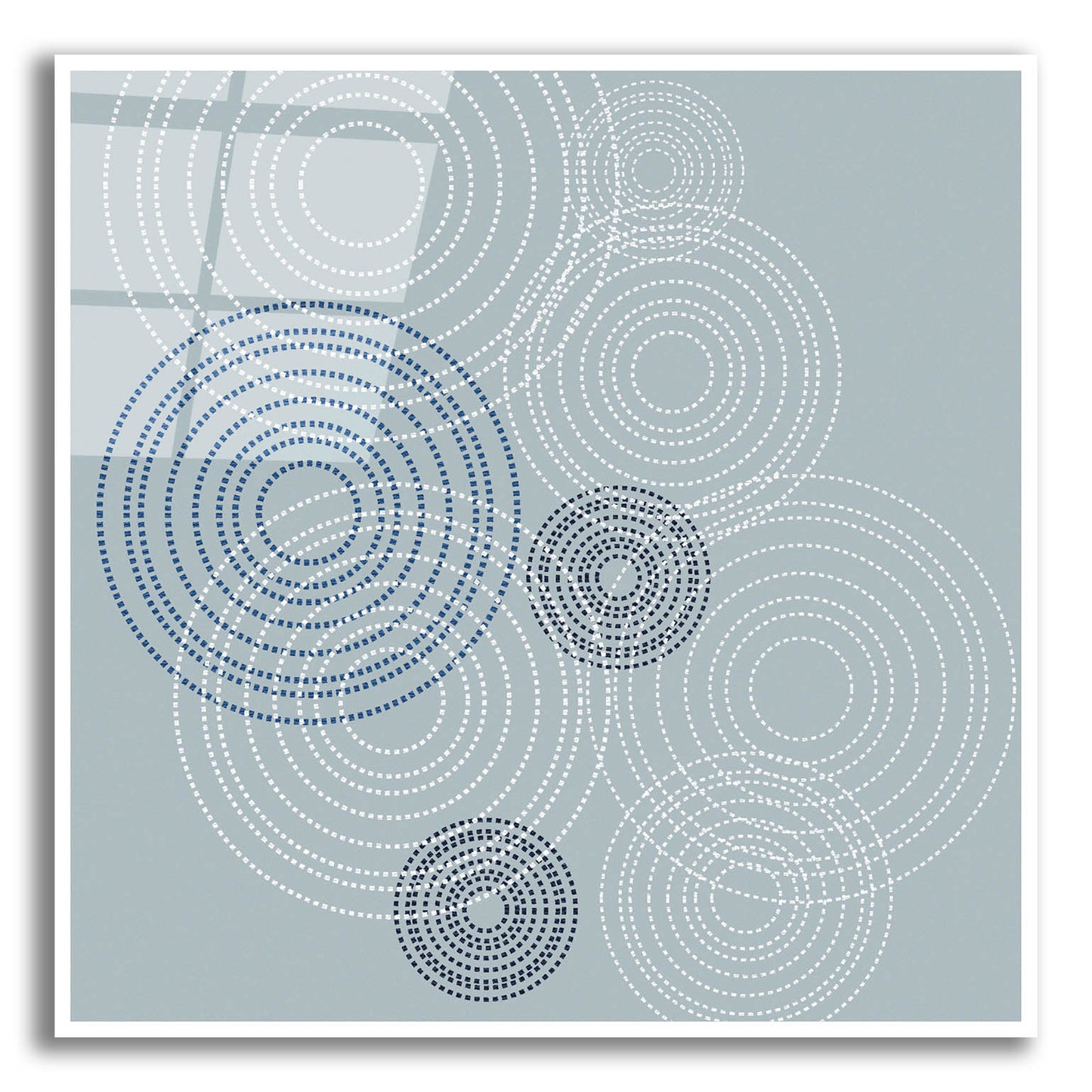 Epic Art 'Blue Big Abstractred Woven Circles' by Sabrina Balbuena, Acrylic Glass Wall Art,12x12