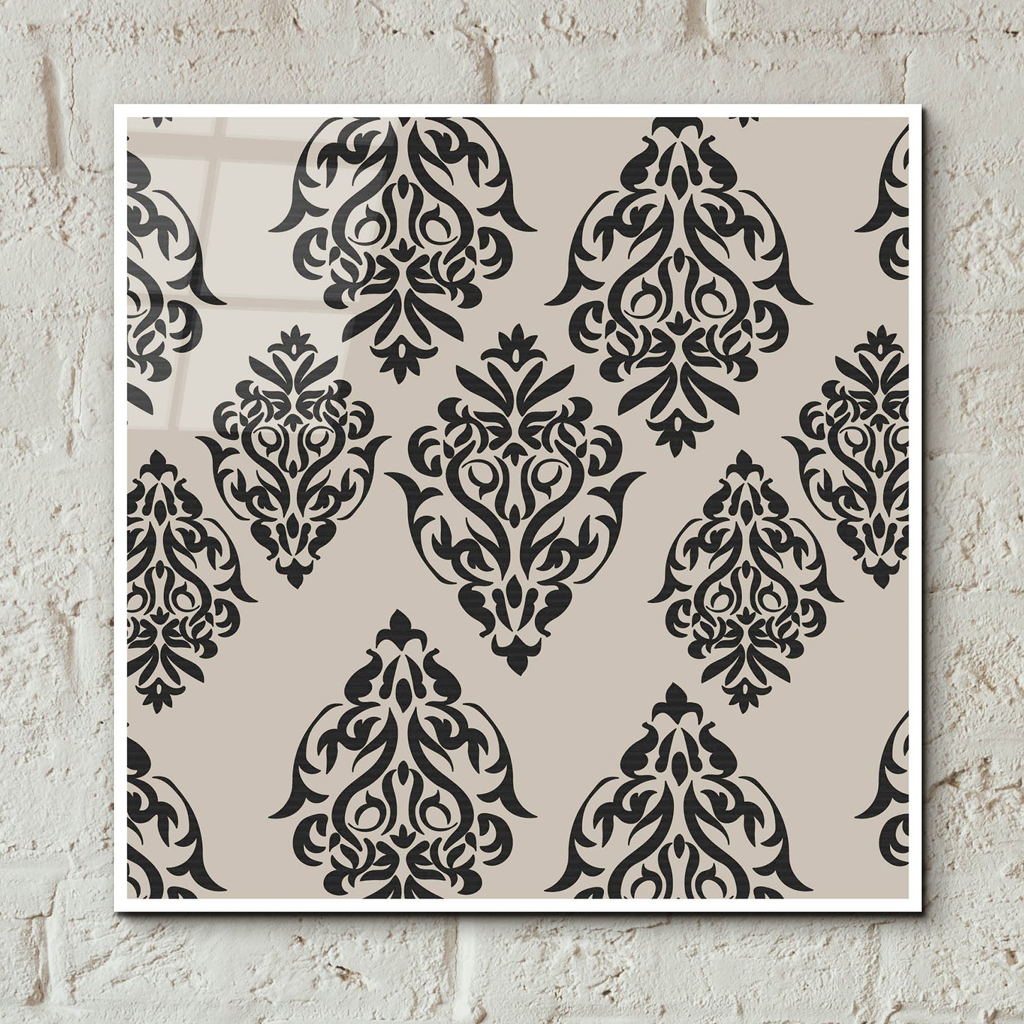 Epic Art 'Hand Drawn Linocut Floral Pattern' by Sabrina Balbuena, Acrylic Glass Wall Art,12x12