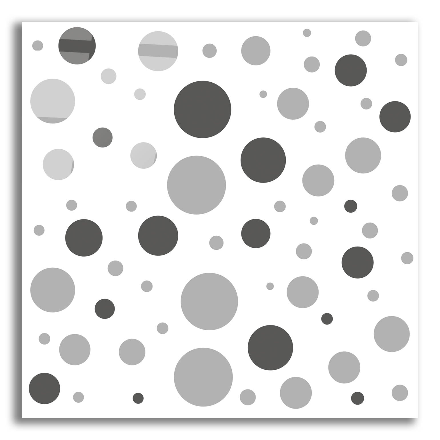 Epic Art 'Fade To Grey Dark And Light Grey Dots' by Sabrina Balbuena, Acrylic Glass Wall Art,12x12