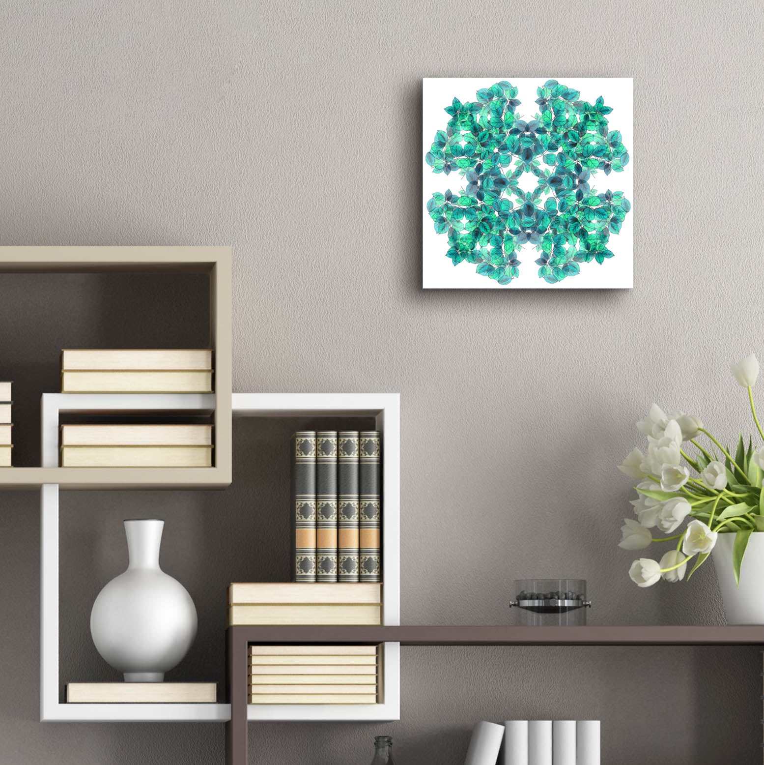 Epic Art 'Nature And Outdoor Green Leaves' by Sabrina Balbuena, Acrylic Glass Wall Art,12x12