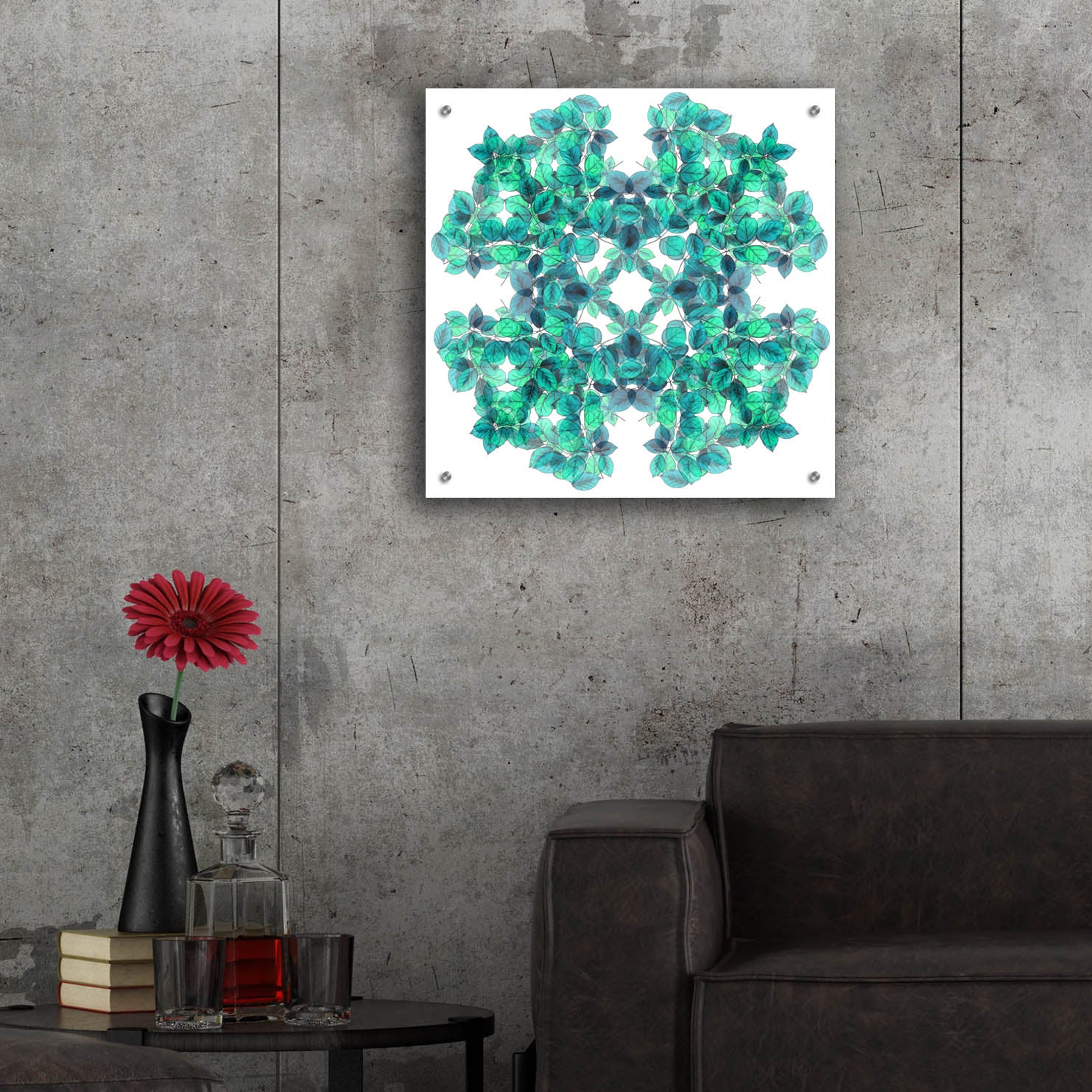 Epic Art 'Nature And Outdoor Green Leaves' by Sabrina Balbuena, Acrylic Glass Wall Art,24x24