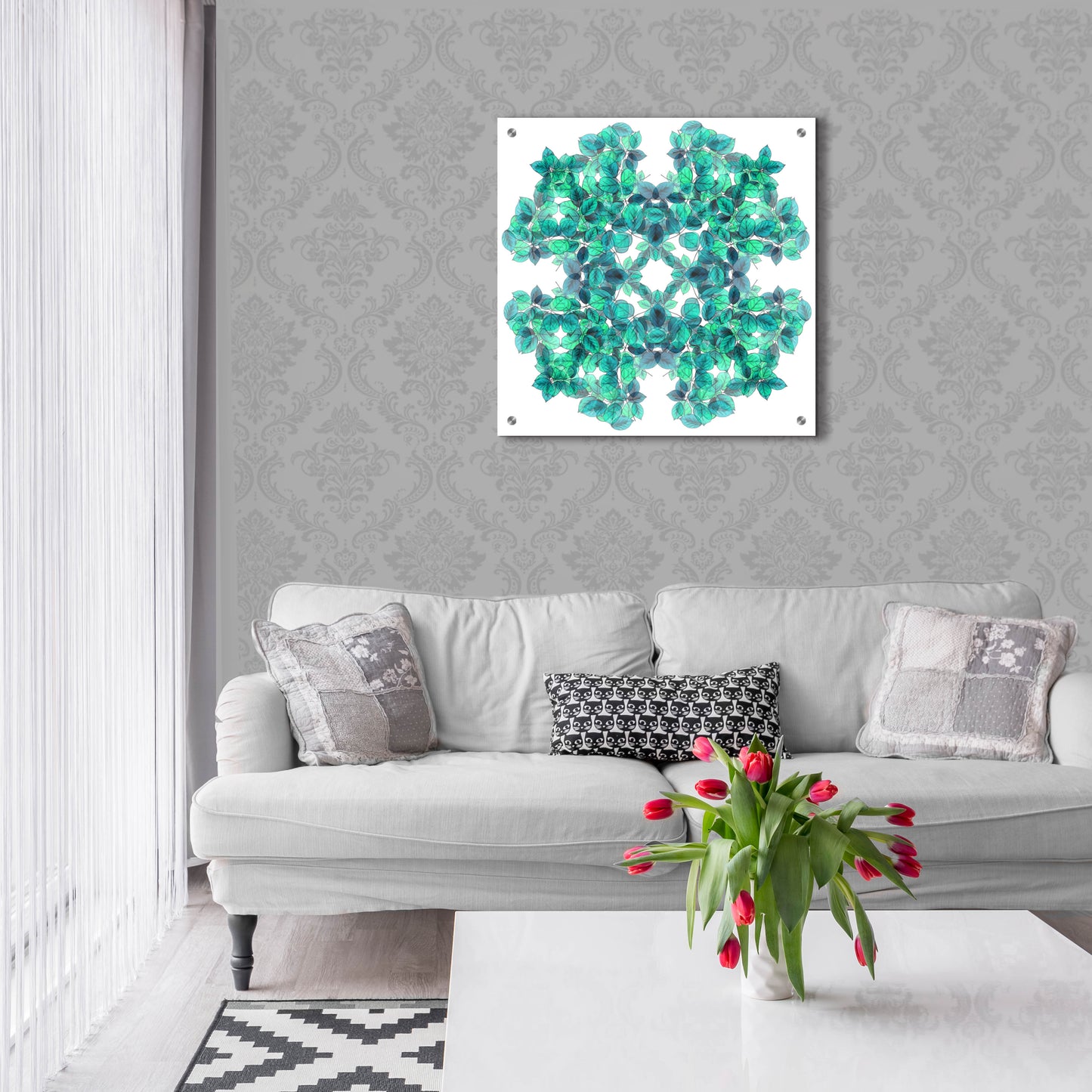 Epic Art 'Nature And Outdoor Green Leaves' by Sabrina Balbuena, Acrylic Glass Wall Art,24x24