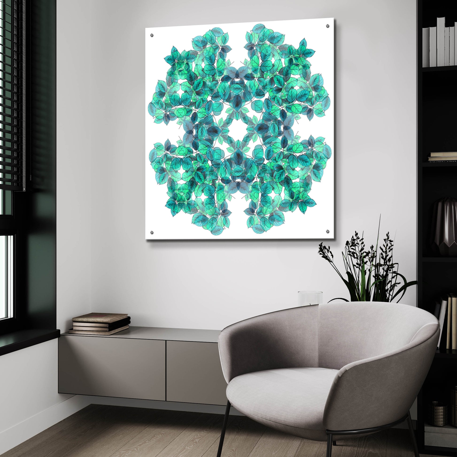 Epic Art 'Nature And Outdoor Green Leaves' by Sabrina Balbuena, Acrylic Glass Wall Art,36x36