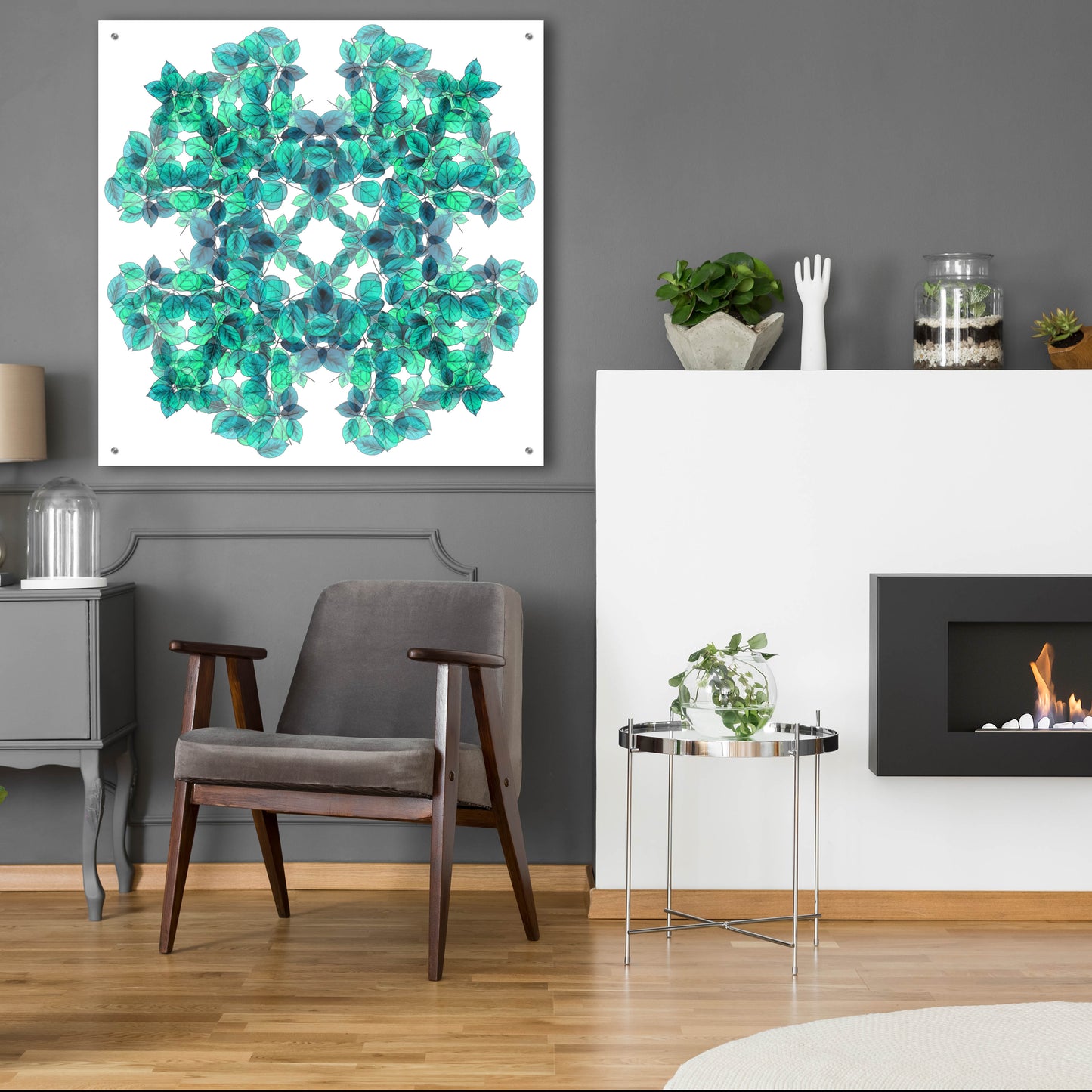 Epic Art 'Nature And Outdoor Green Leaves' by Sabrina Balbuena, Acrylic Glass Wall Art,36x36