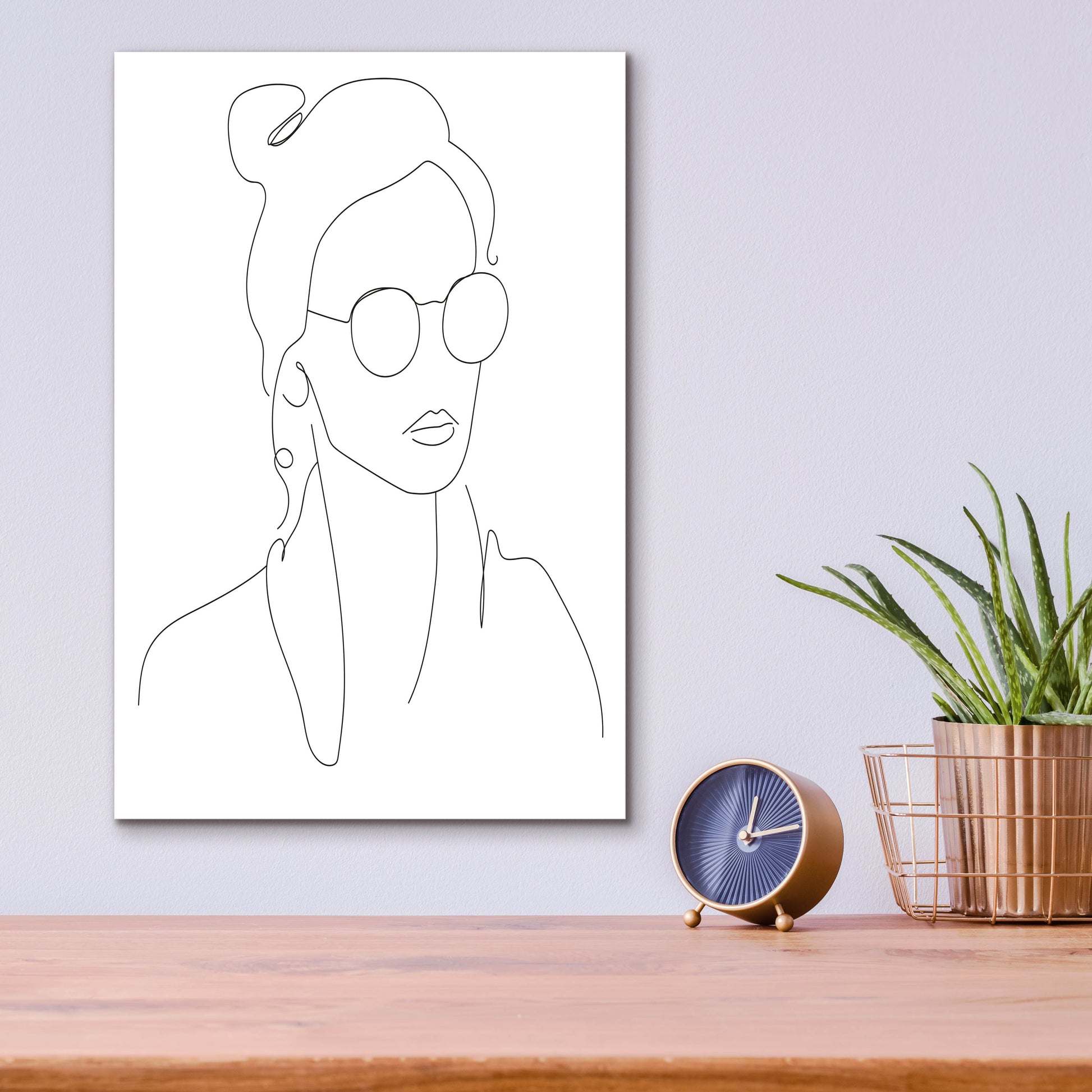 Epic Art 'Sun Glasses Girl' by Sabrina Balbuena, Acrylic Glass Wall Art,12x16