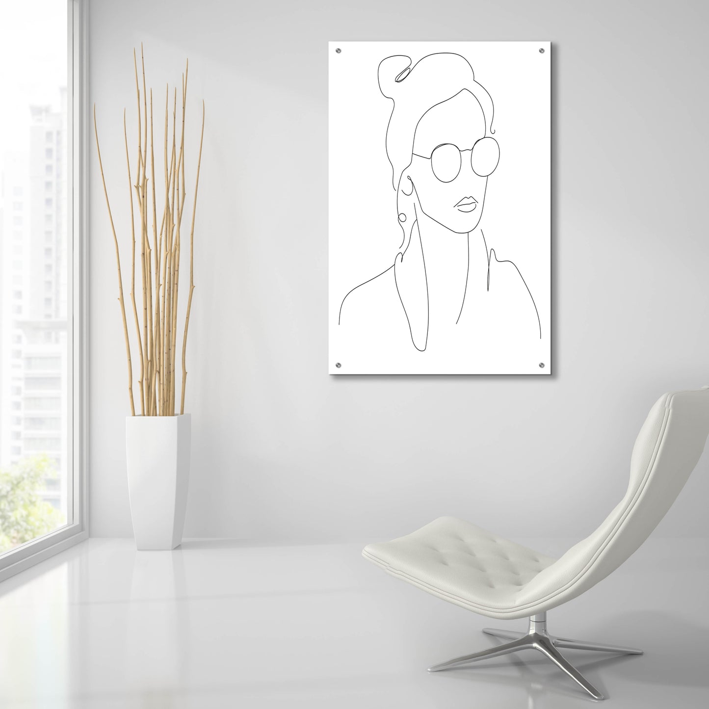 Epic Art 'Sun Glasses Girl' by Sabrina Balbuena, Acrylic Glass Wall Art,24x36