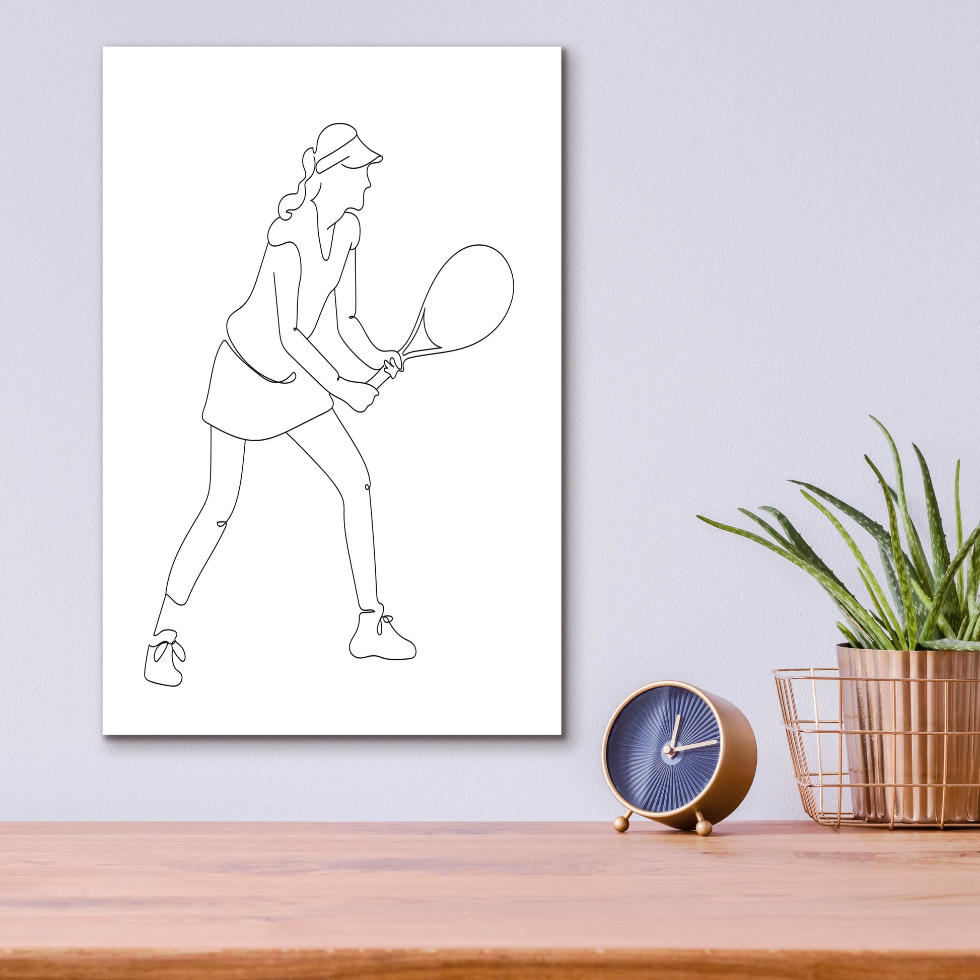 Epic Art 'Tennis Player' by Sabrina Balbuena, Acrylic Glass Wall Art,12x16