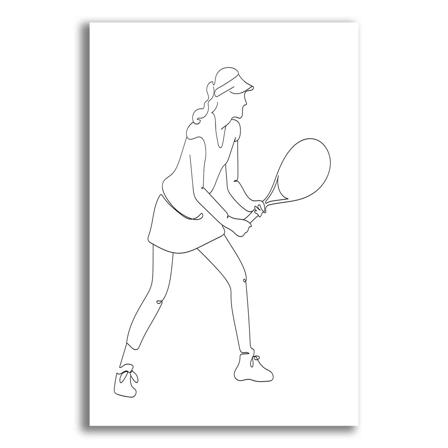 Epic Art 'Tennis Player' by Sabrina Balbuena, Acrylic Glass Wall Art,12x16