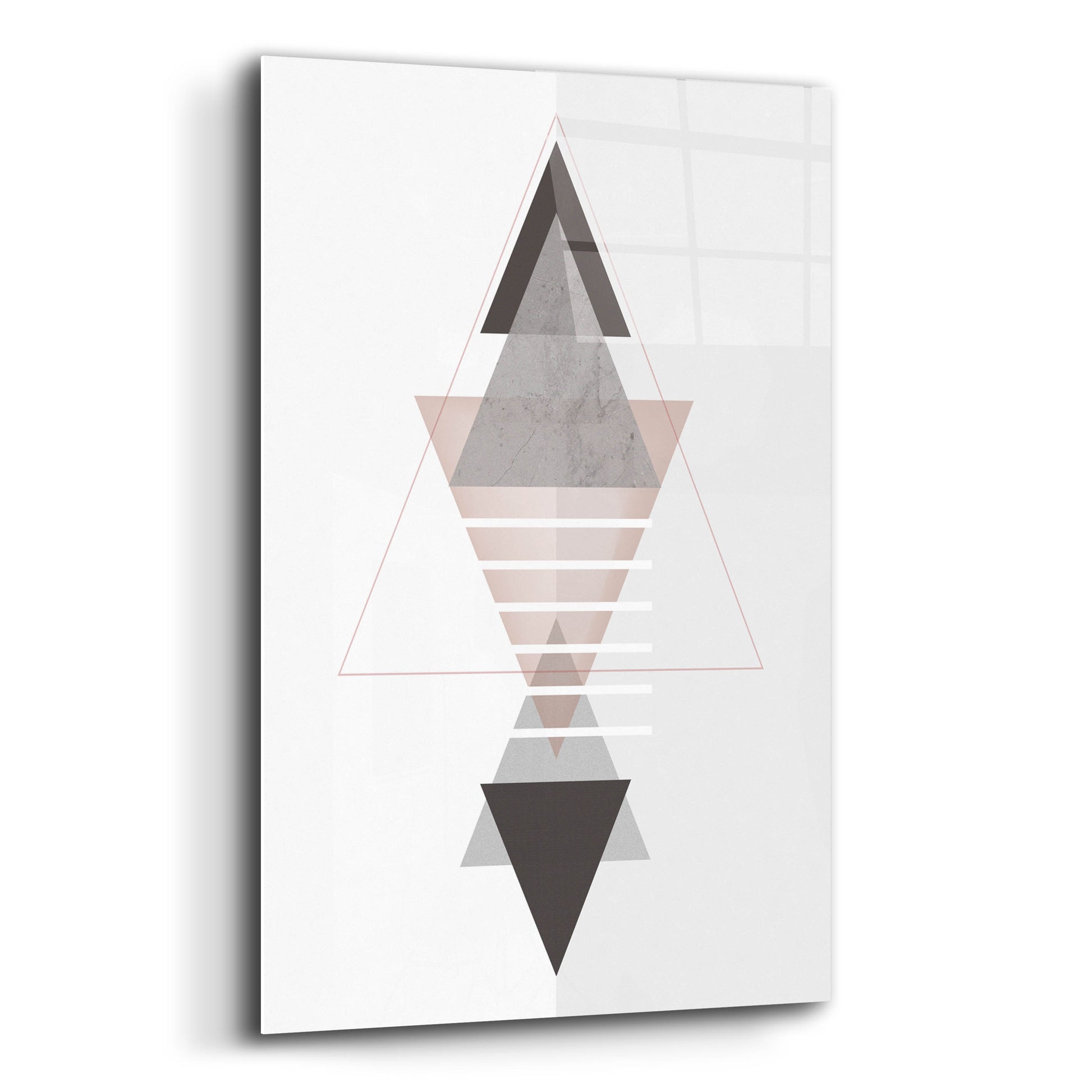 Epic Art 'Deco Triangles' by Sabrina Balbuena, Acrylic Glass Wall Art,12x16