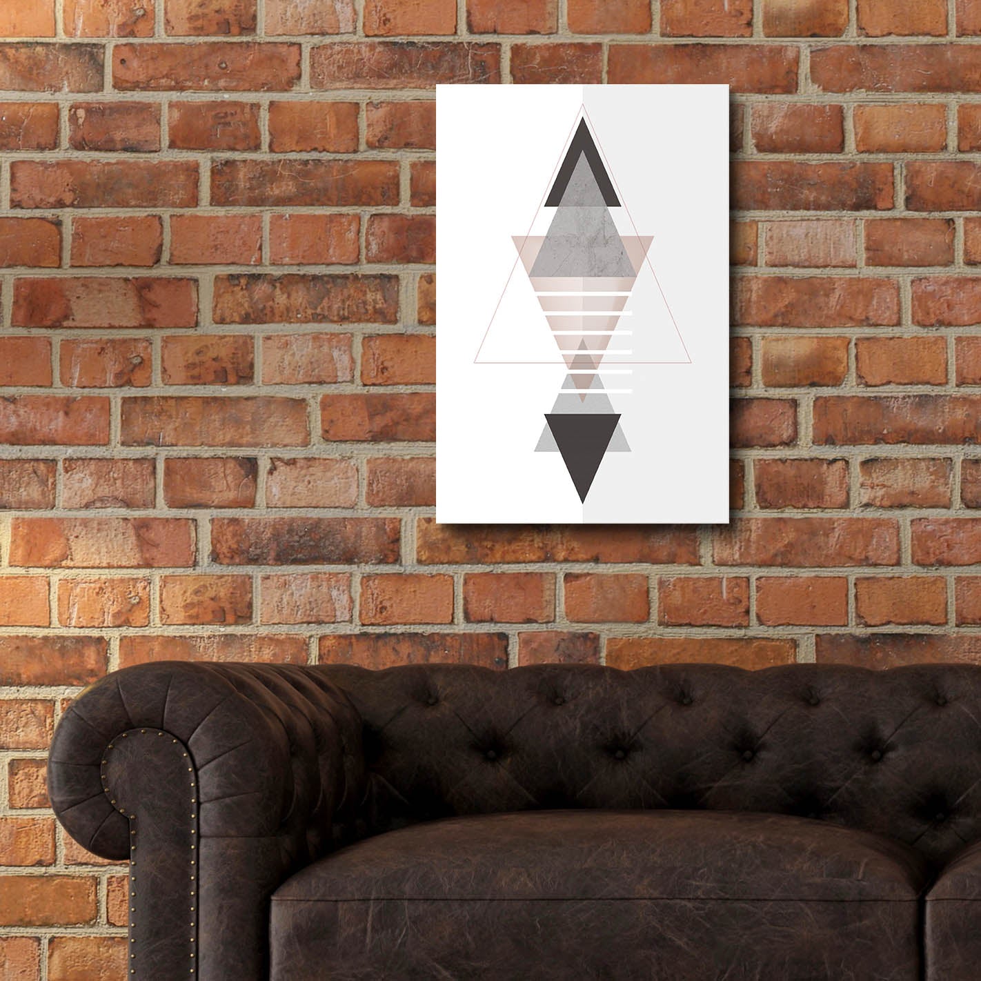 Epic Art 'Deco Triangles' by Sabrina Balbuena, Acrylic Glass Wall Art,16x24