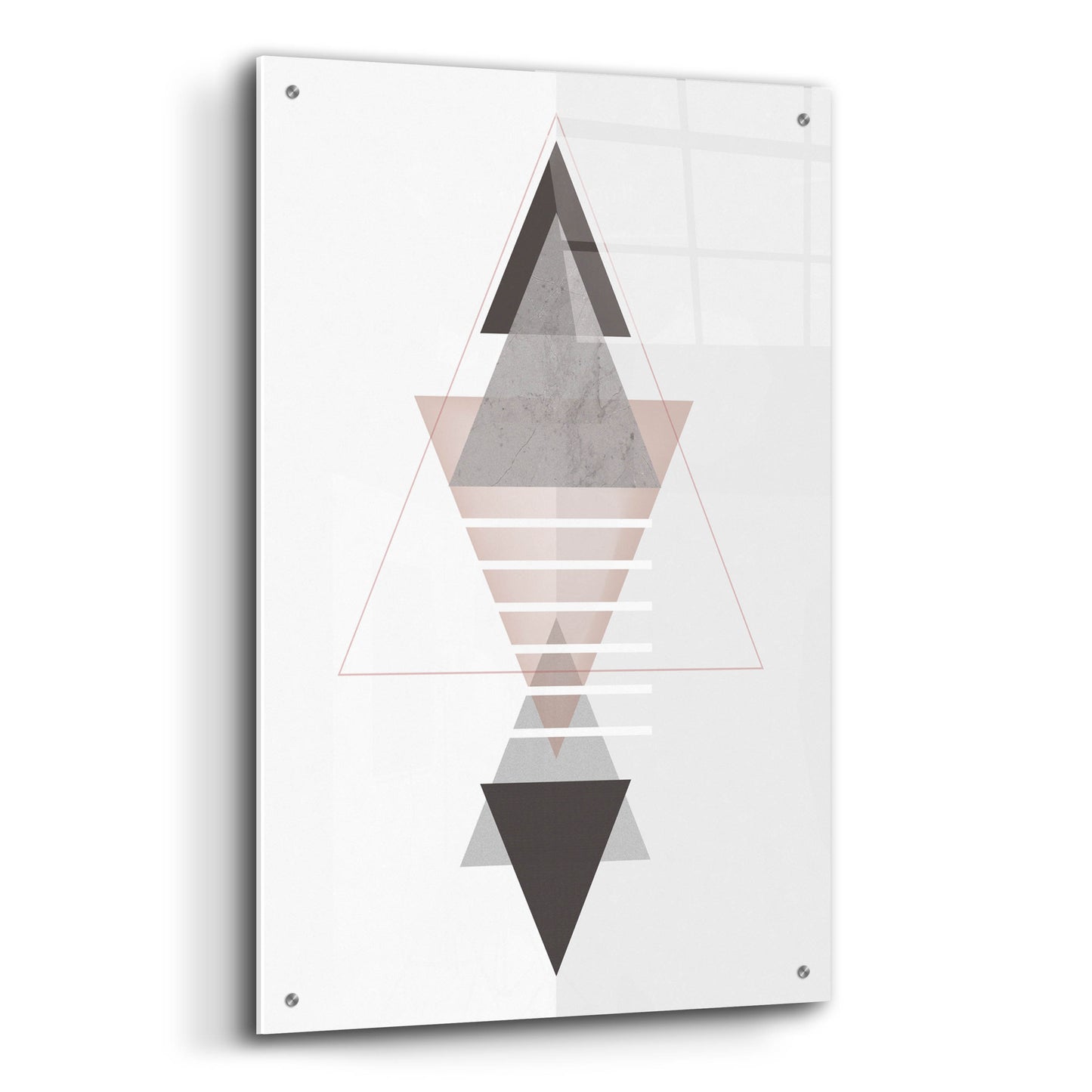 Epic Art 'Deco Triangles' by Sabrina Balbuena, Acrylic Glass Wall Art,24x36