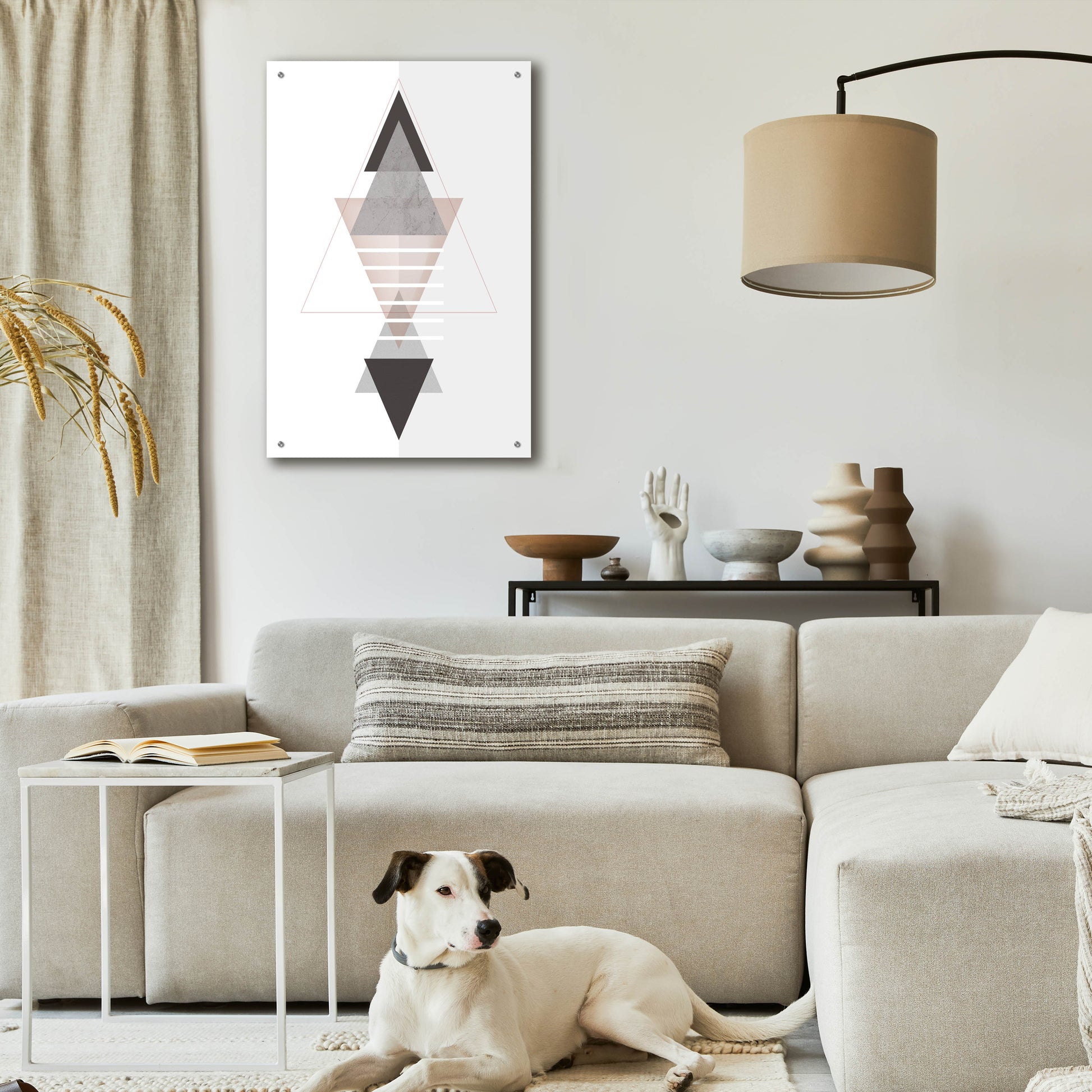 Epic Art 'Deco Triangles' by Sabrina Balbuena, Acrylic Glass Wall Art,24x36