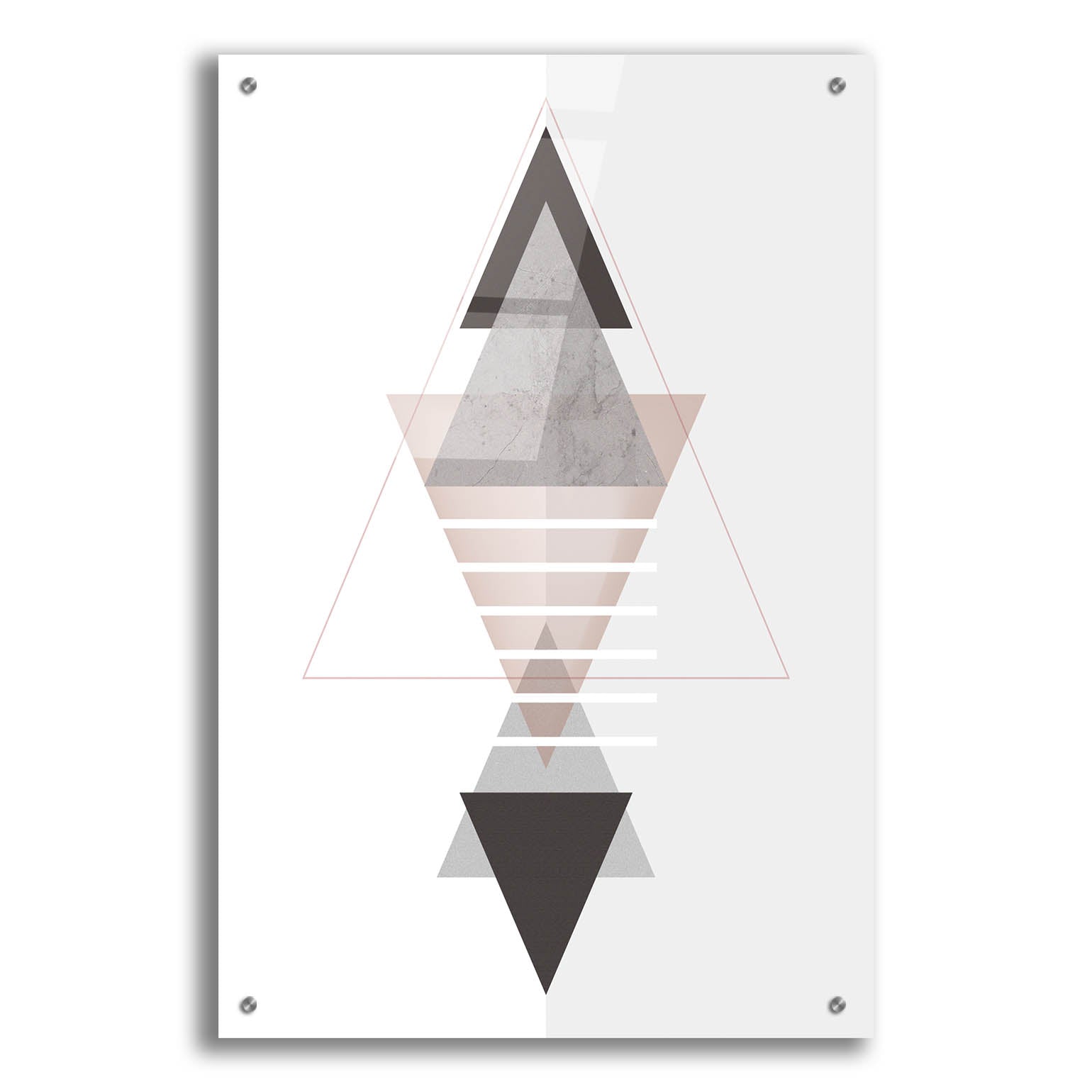 Epic Art 'Deco Triangles' by Sabrina Balbuena, Acrylic Glass Wall Art,24x36