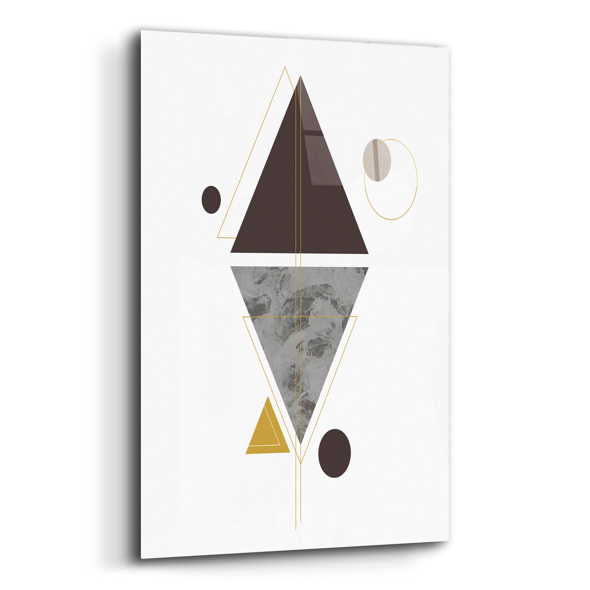 Epic Art 'Deco Black Triangle' by Sabrina Balbuena, Acrylic Glass Wall Art,12x16