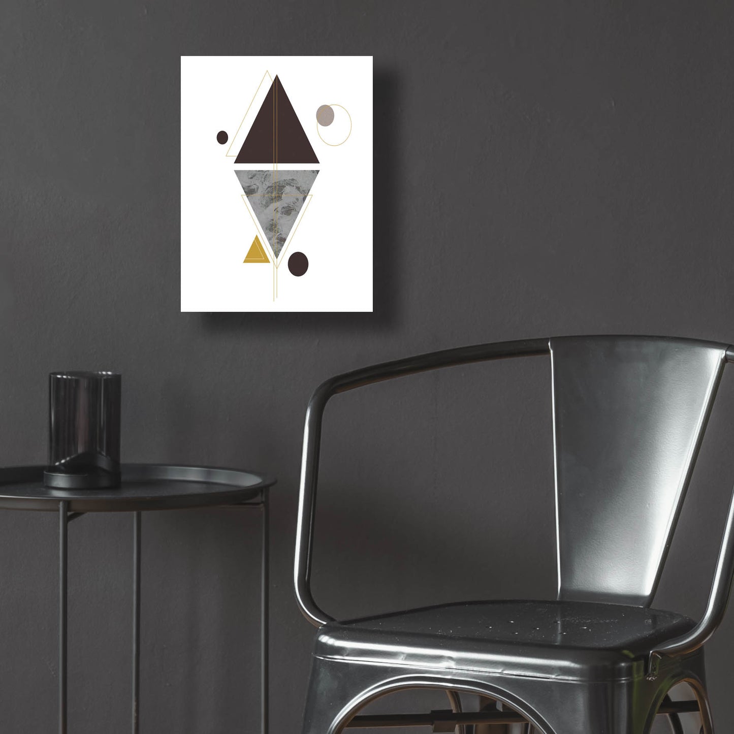 Epic Art 'Deco Black Triangle' by Sabrina Balbuena, Acrylic Glass Wall Art,12x16