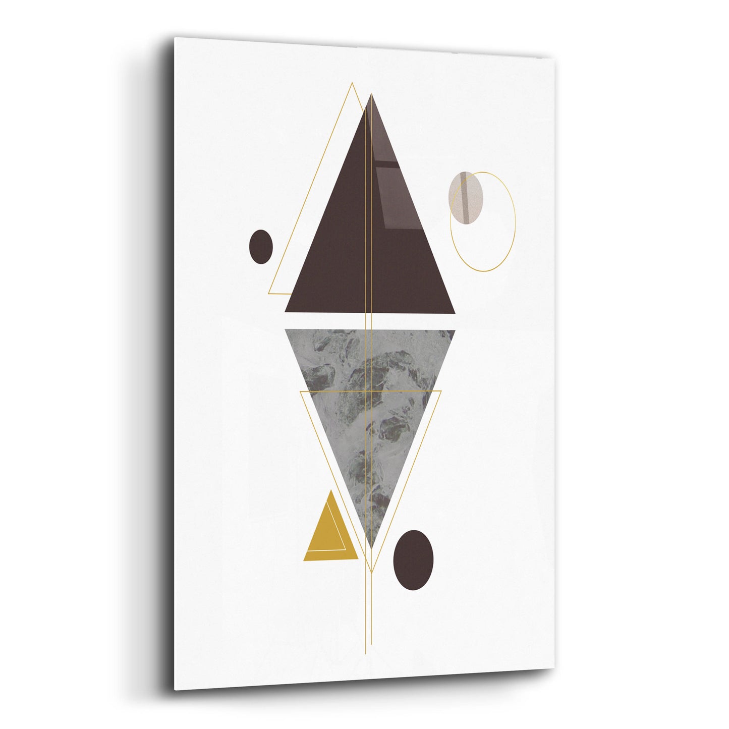 Epic Art 'Deco Black Triangle' by Sabrina Balbuena, Acrylic Glass Wall Art,16x24