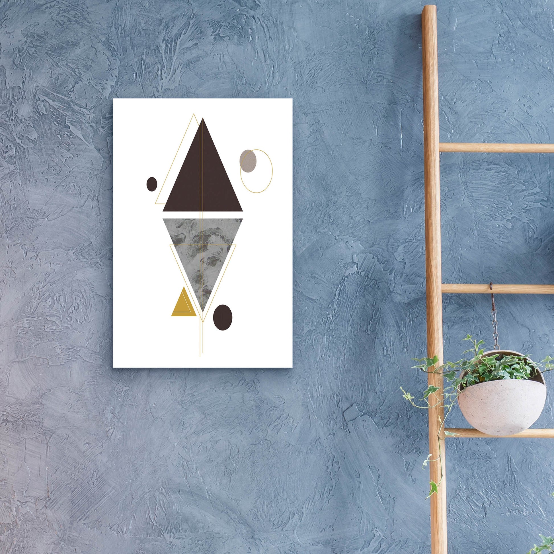 Epic Art 'Deco Black Triangle' by Sabrina Balbuena, Acrylic Glass Wall Art,16x24