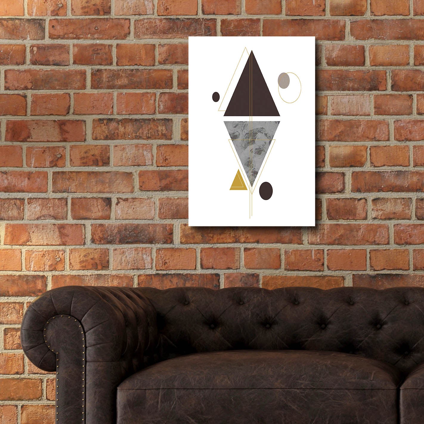 Epic Art 'Deco Black Triangle' by Sabrina Balbuena, Acrylic Glass Wall Art,16x24