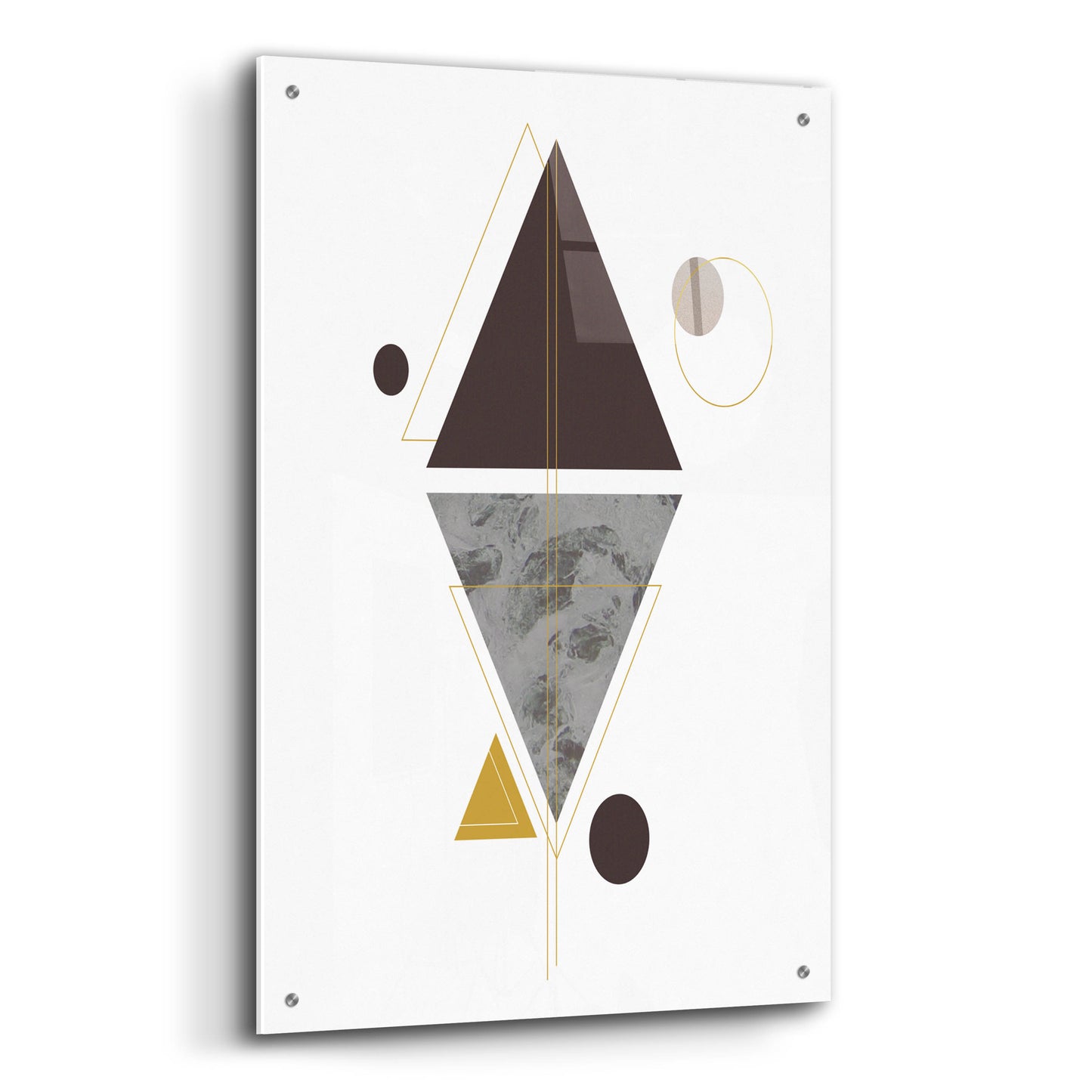 Epic Art 'Deco Black Triangle' by Sabrina Balbuena, Acrylic Glass Wall Art,24x36