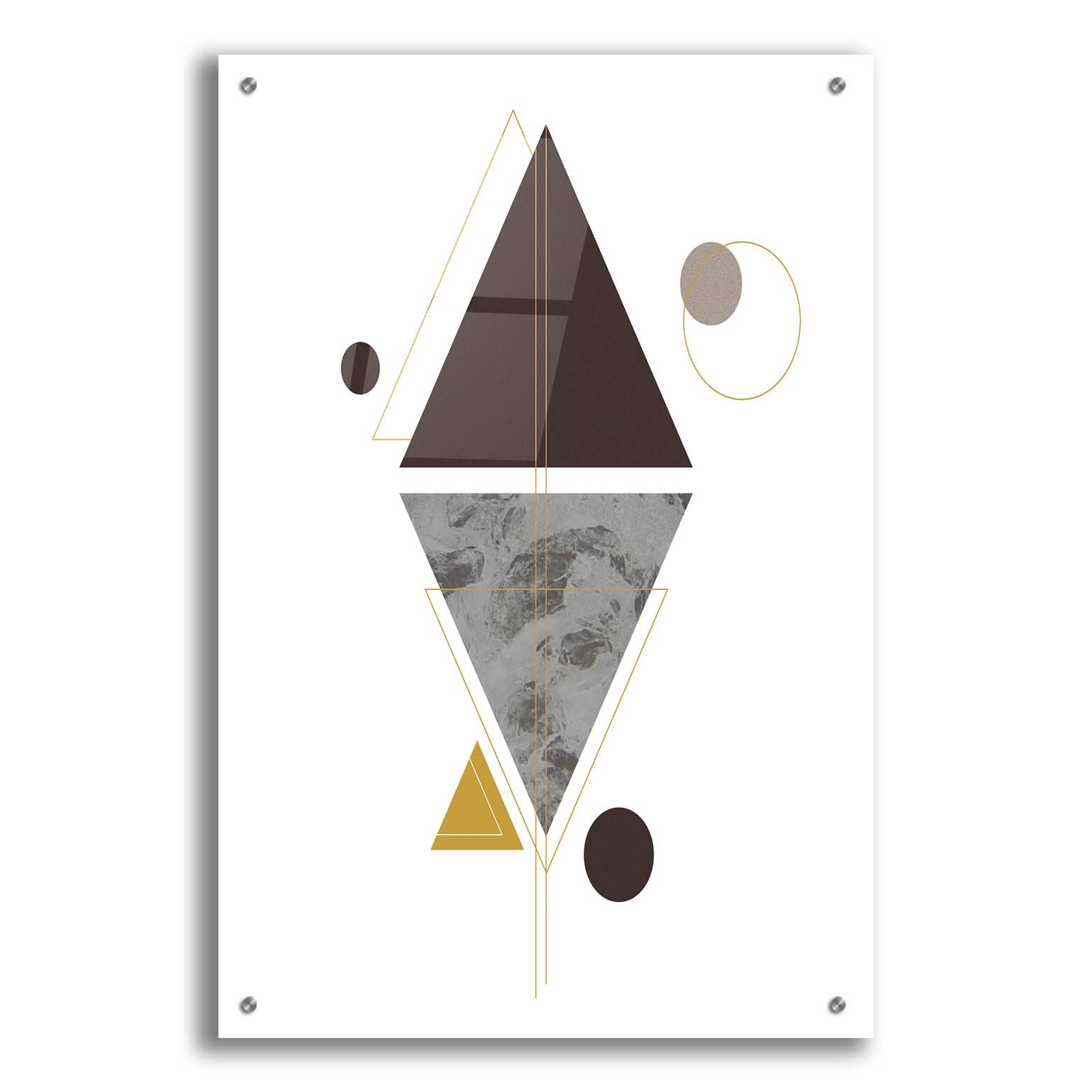 Epic Art 'Deco Black Triangle' by Sabrina Balbuena, Acrylic Glass Wall Art,24x36