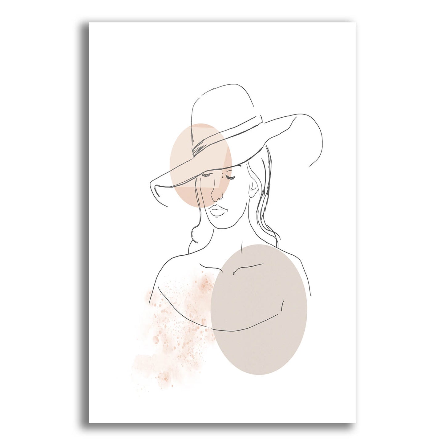 Epic Art 'Woman With Hat' by Sabrina Balbuena, Acrylic Glass Wall Art,12x16