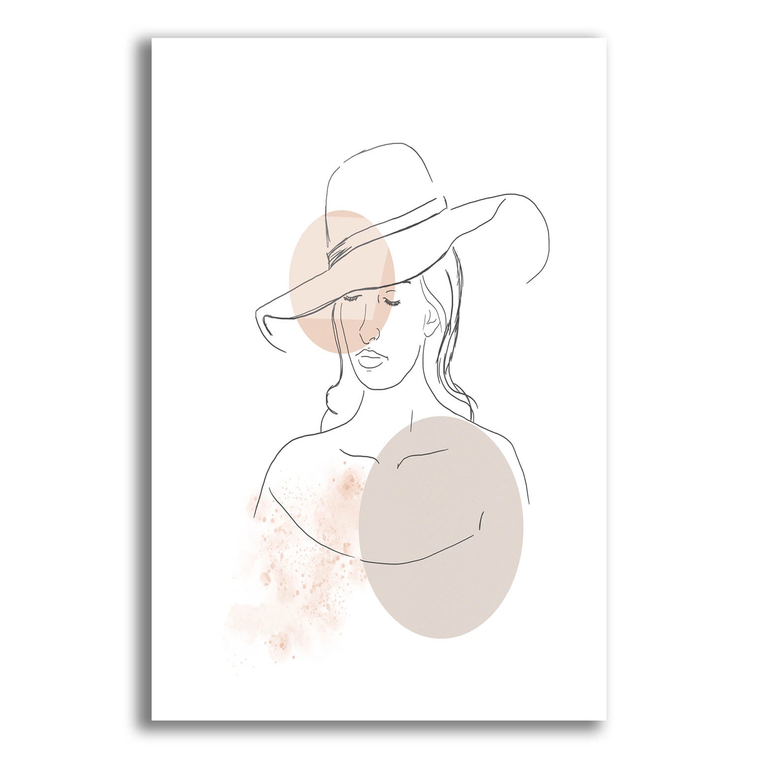 Epic Art 'Woman With Hat' by Sabrina Balbuena, Acrylic Glass Wall Art,16x24