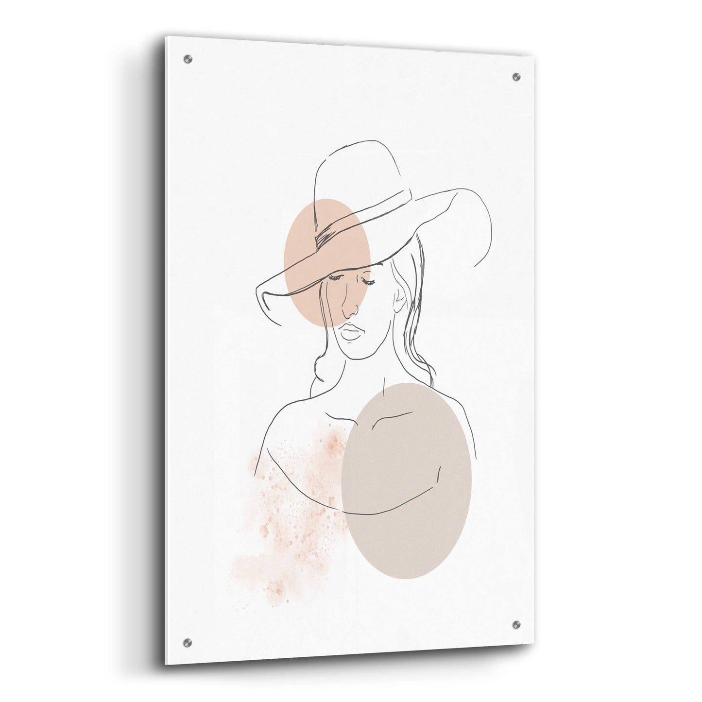 Epic Art 'Woman With Hat' by Sabrina Balbuena, Acrylic Glass Wall Art,24x36