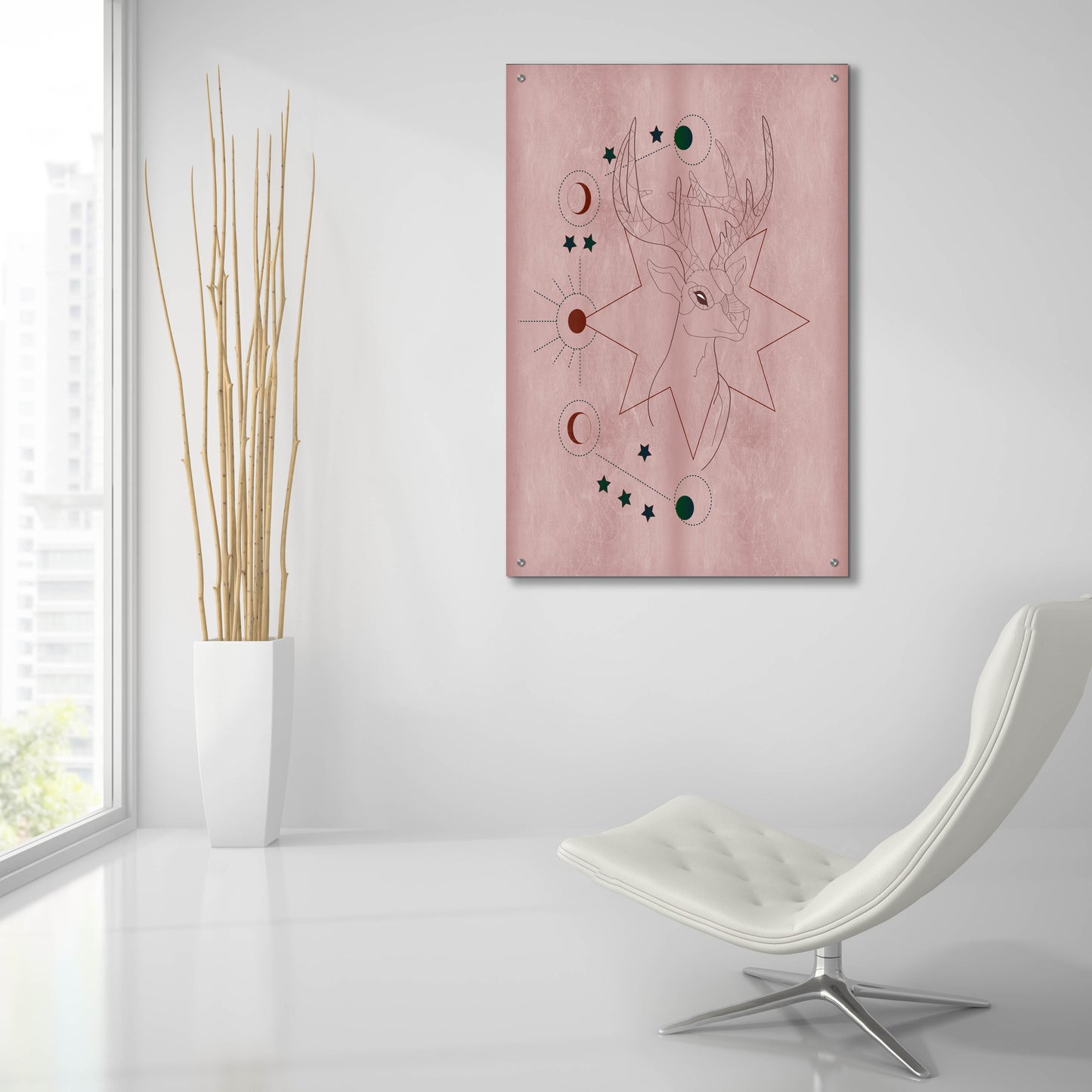 Epic Art 'Mystic Deer' by Sabrina Balbuena, Acrylic Glass Wall Art,24x36