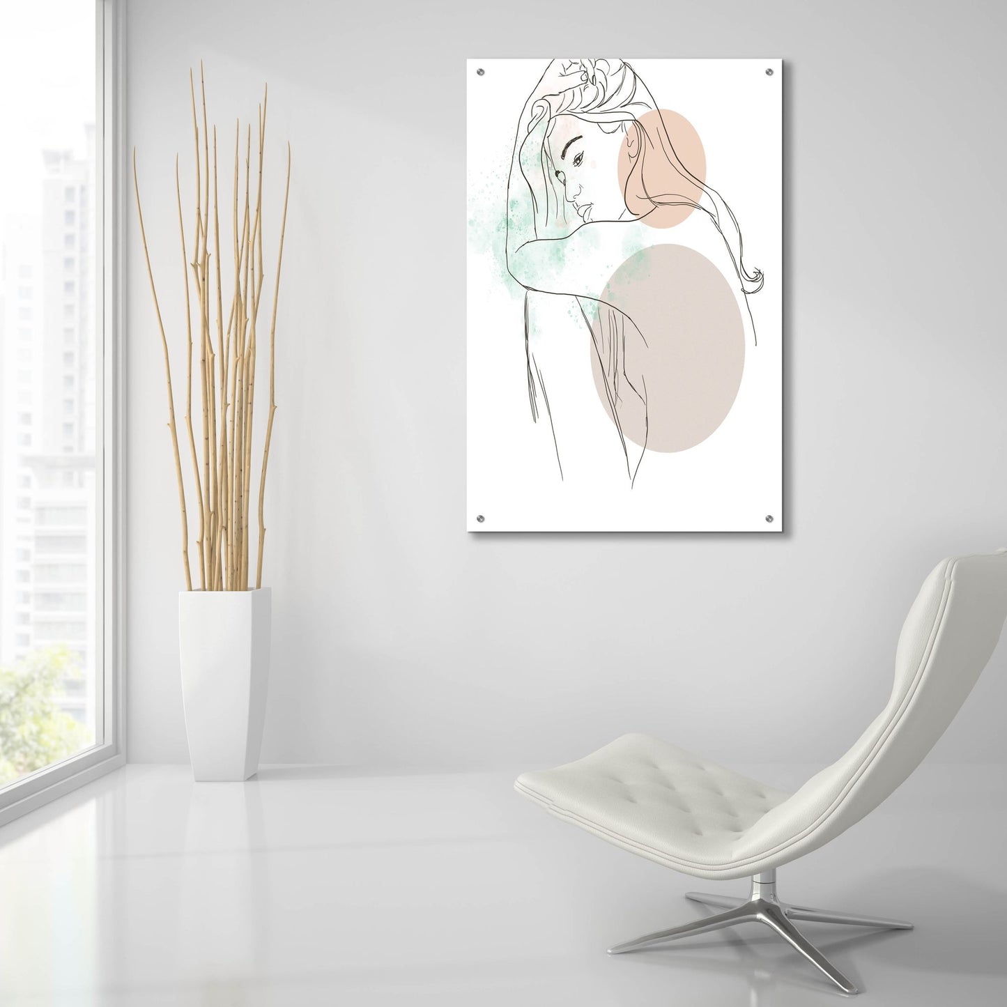 Epic Art 'Delicated Feminine Nude' by Sabrina Balbuena, Acrylic Glass Wall Art,24x36