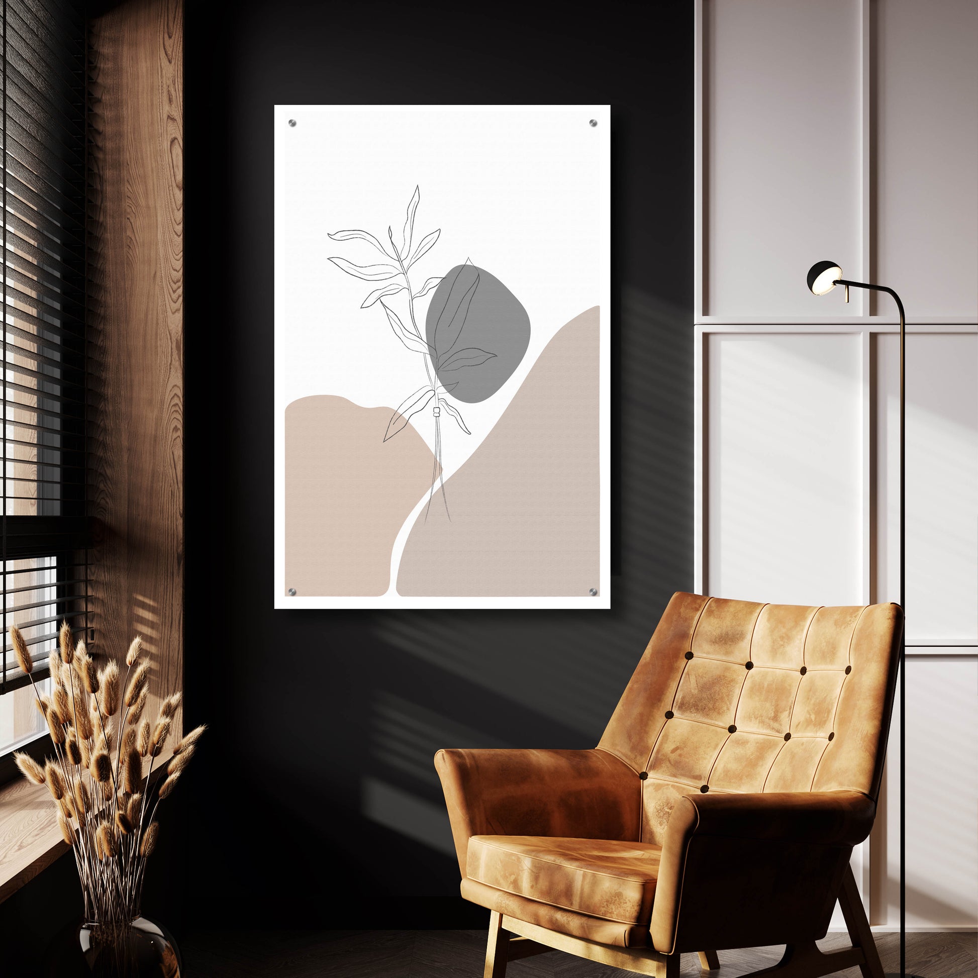 Epic Art 'Abstract Minimal Plants' by Sabrina Balbuena, Acrylic Glass Wall Art,24x36