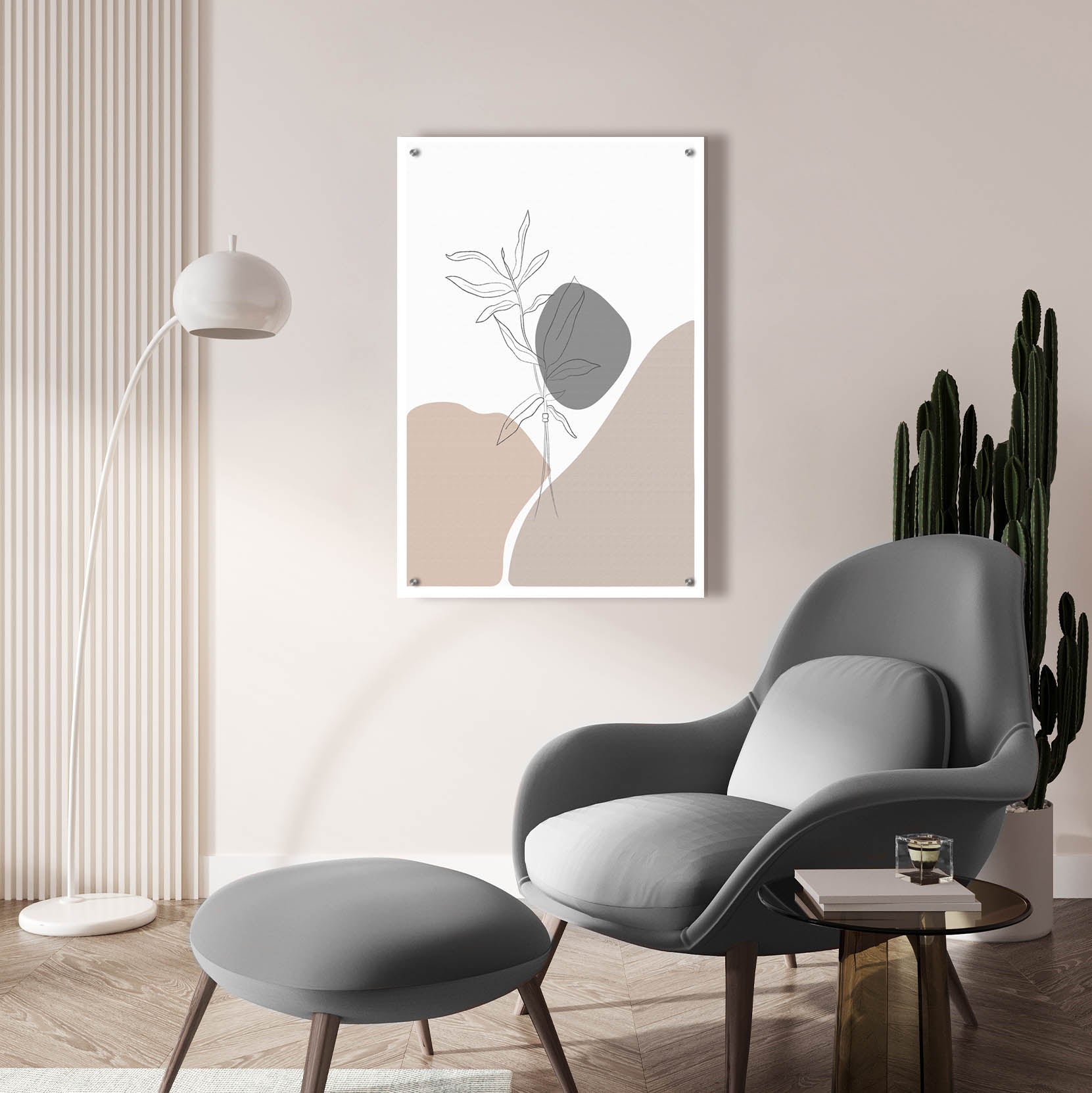 Epic Art 'Abstract Minimal Plants' by Sabrina Balbuena, Acrylic Glass Wall Art,24x36