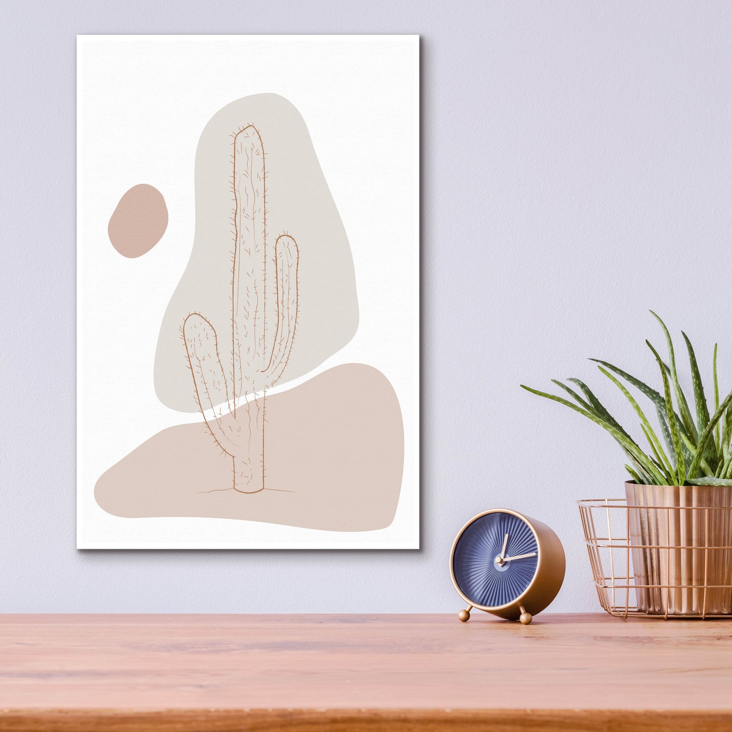 Epic Art 'Abstract Minimal Cactus' by Sabrina Balbuena, Acrylic Glass Wall Art,12x16