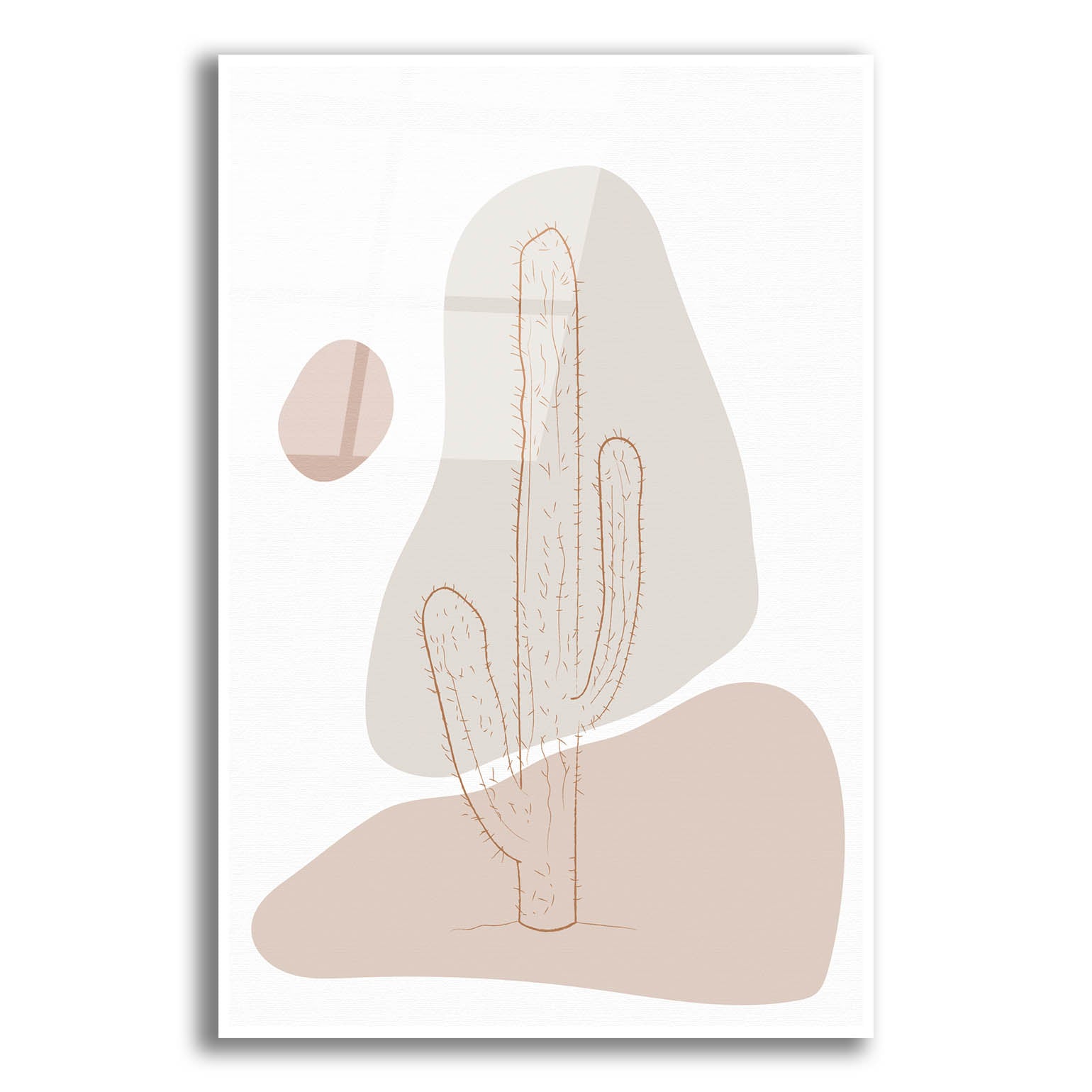 Epic Art 'Abstract Minimal Cactus' by Sabrina Balbuena, Acrylic Glass Wall Art,12x16