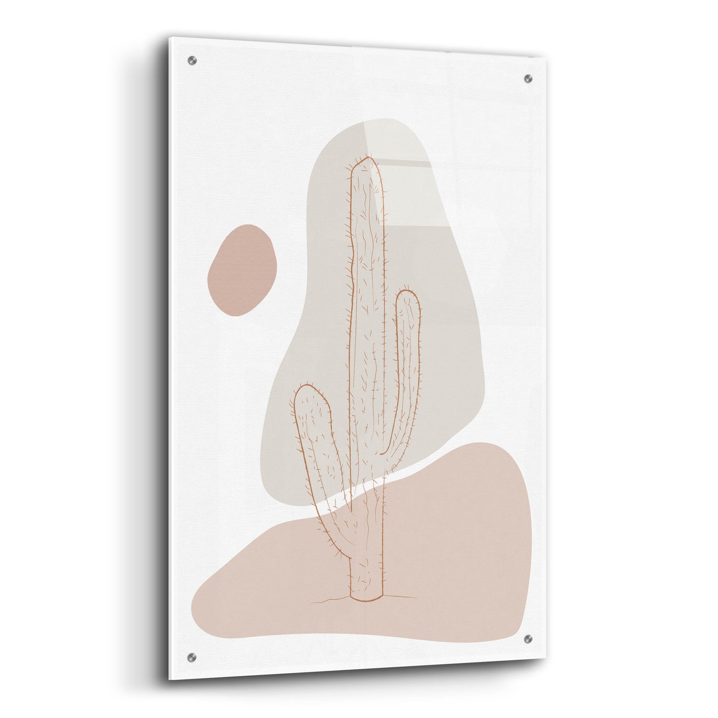 Epic Art 'Abstract Minimal Cactus' by Sabrina Balbuena, Acrylic Glass Wall Art,24x36