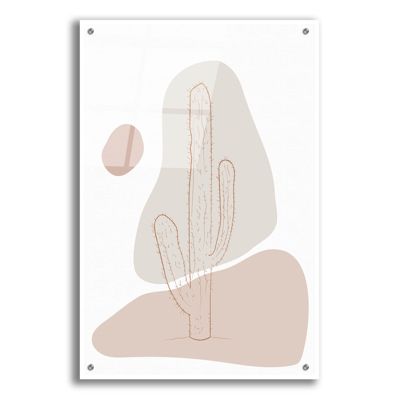 Epic Art 'Abstract Minimal Cactus' by Sabrina Balbuena, Acrylic Glass Wall Art,24x36