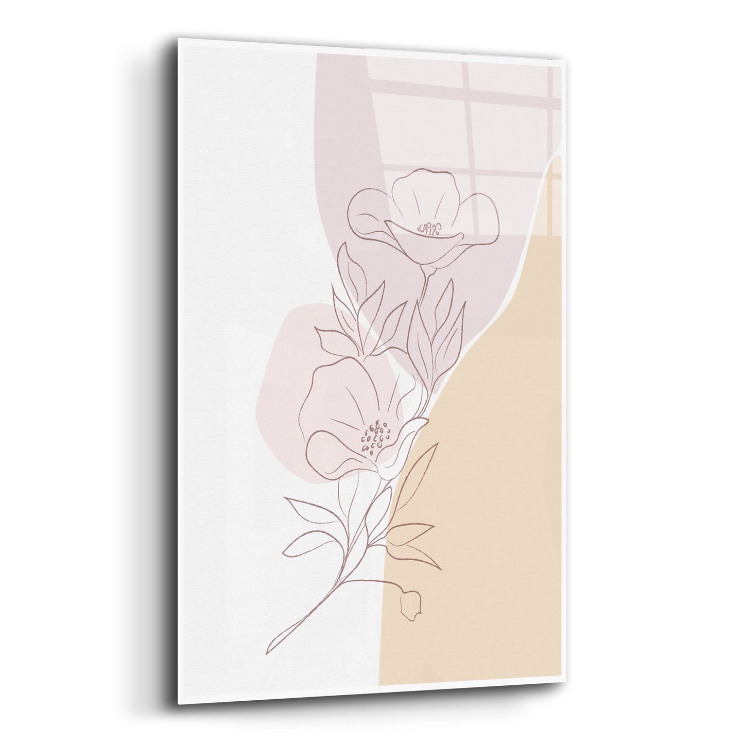 Epic Art 'Abstract Minimal Magnolia' by Sabrina Balbuena, Acrylic Glass Wall Art,12x16