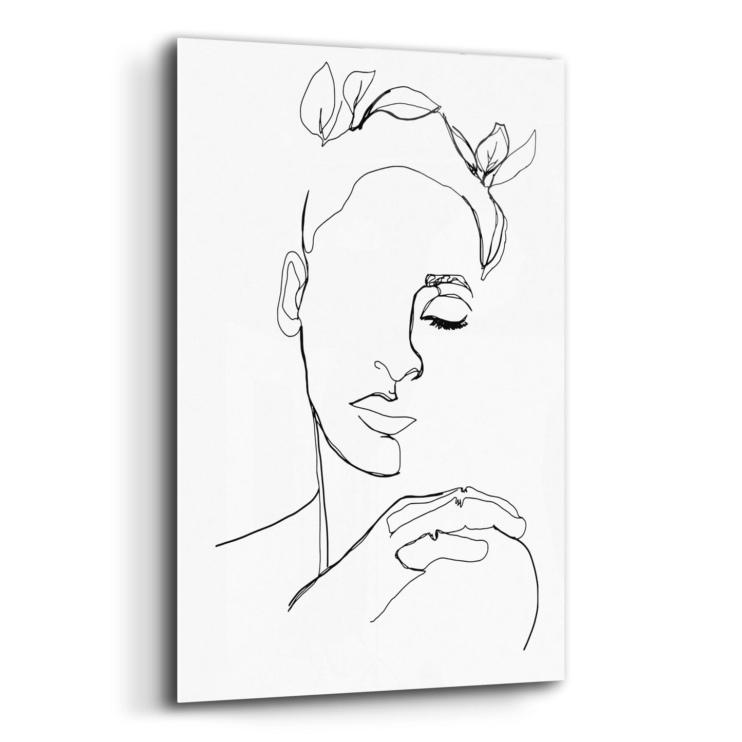 Epic Art 'Linear Woman Portrait' by Sabrina Balbuena, Acrylic Glass Wall Art,12x16