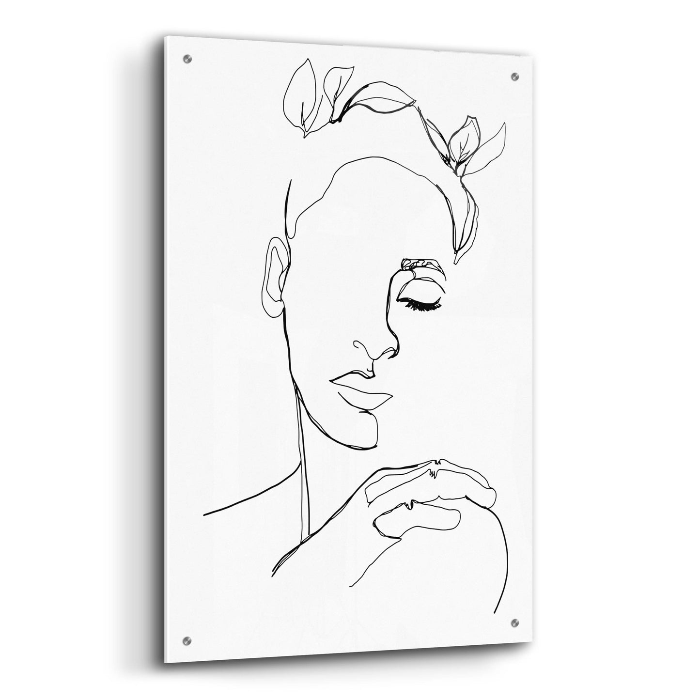 Epic Art 'Linear Woman Portrait' by Sabrina Balbuena, Acrylic Glass Wall Art,24x36