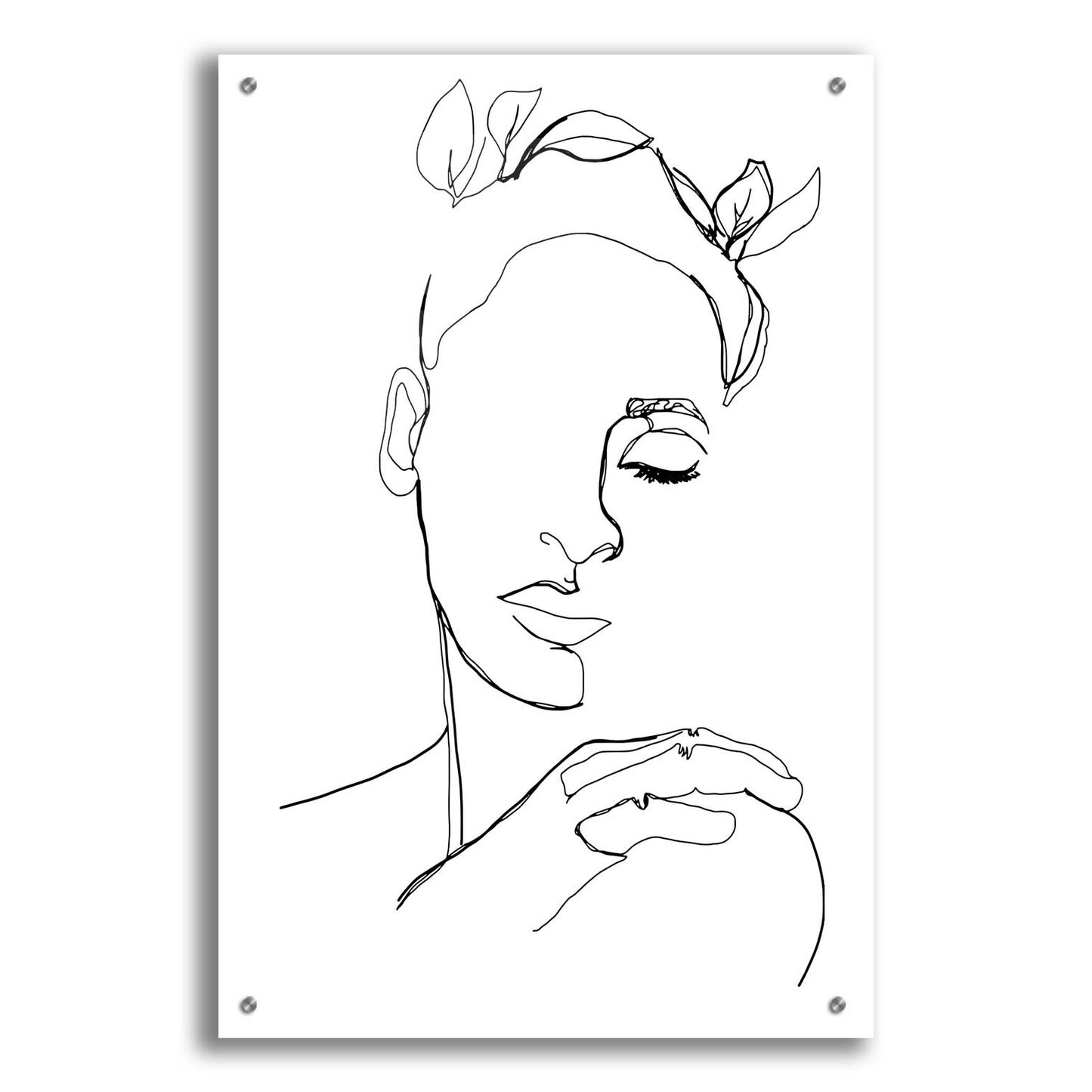 Epic Art 'Linear Woman Portrait' by Sabrina Balbuena, Acrylic Glass Wall Art,24x36