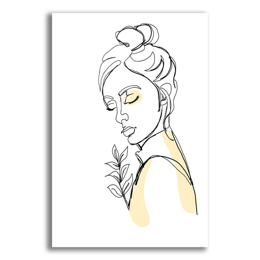 Epic Art 'Linear Meditated Woman Portrait 2' by Sabrina Balbuena, Acrylic Glass Wall Art