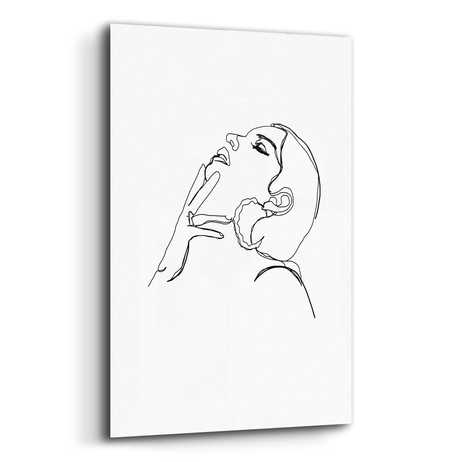 Epic Art 'Linear Extasis Woman Portrait' by Sabrina Balbuena, Acrylic Glass Wall Art,12x16