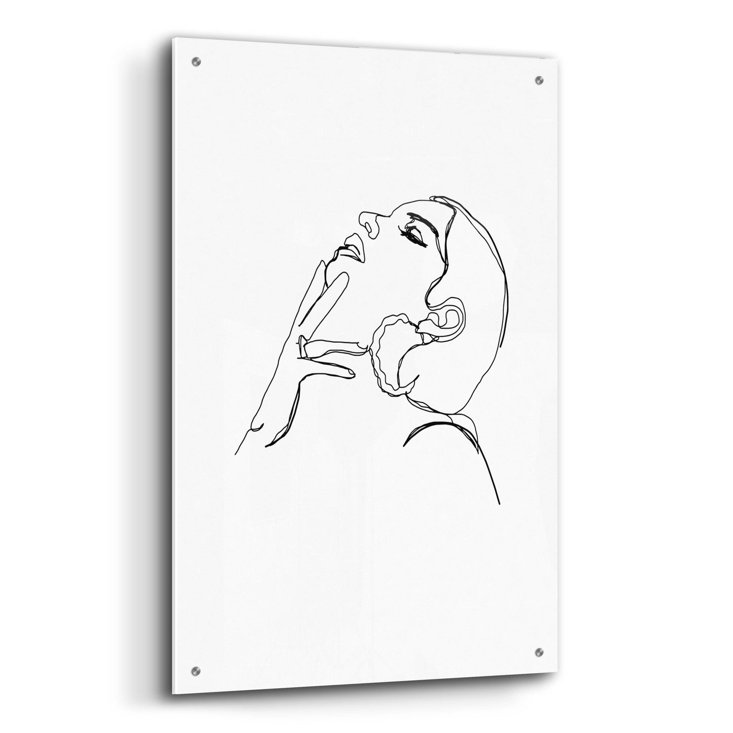 Epic Art 'Linear Extasis Woman Portrait' by Sabrina Balbuena, Acrylic Glass Wall Art,24x36