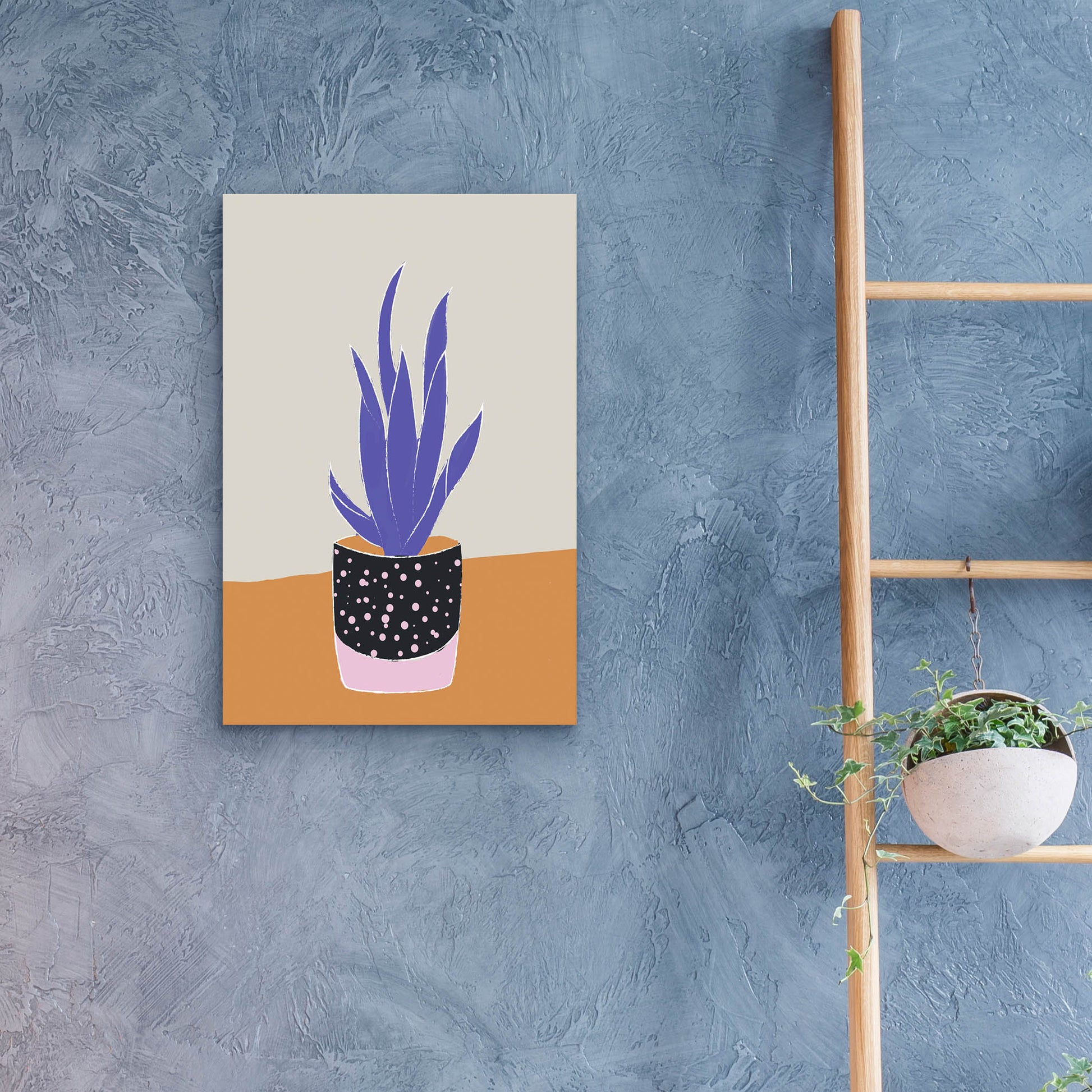 Epic Art 'Tropical Plant On A Pot Hot And Cold Trend' by Sabrina Balbuena, Acrylic Glass Wall Art,16x24